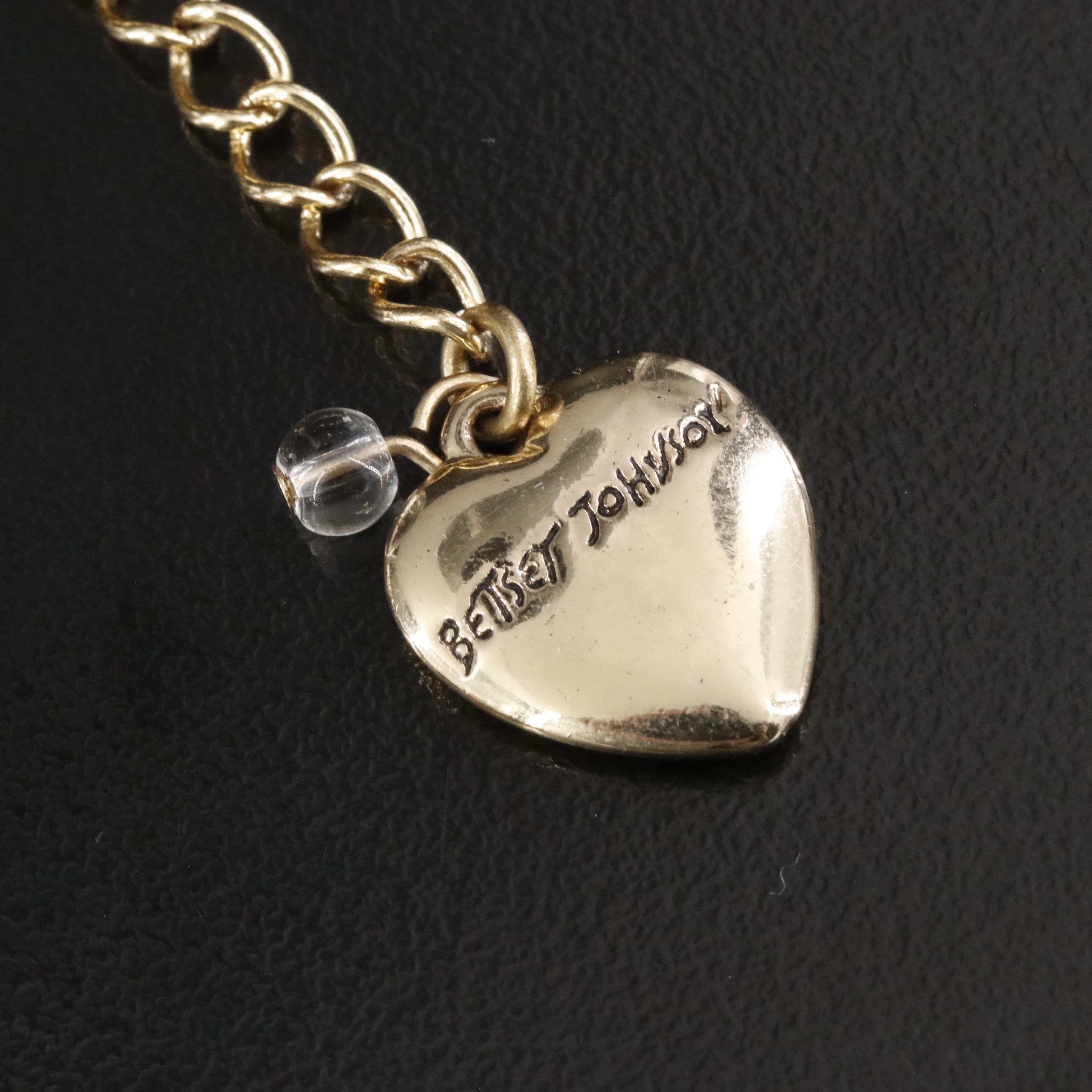 Betsy Johnson Rhinestone Owl Necklace