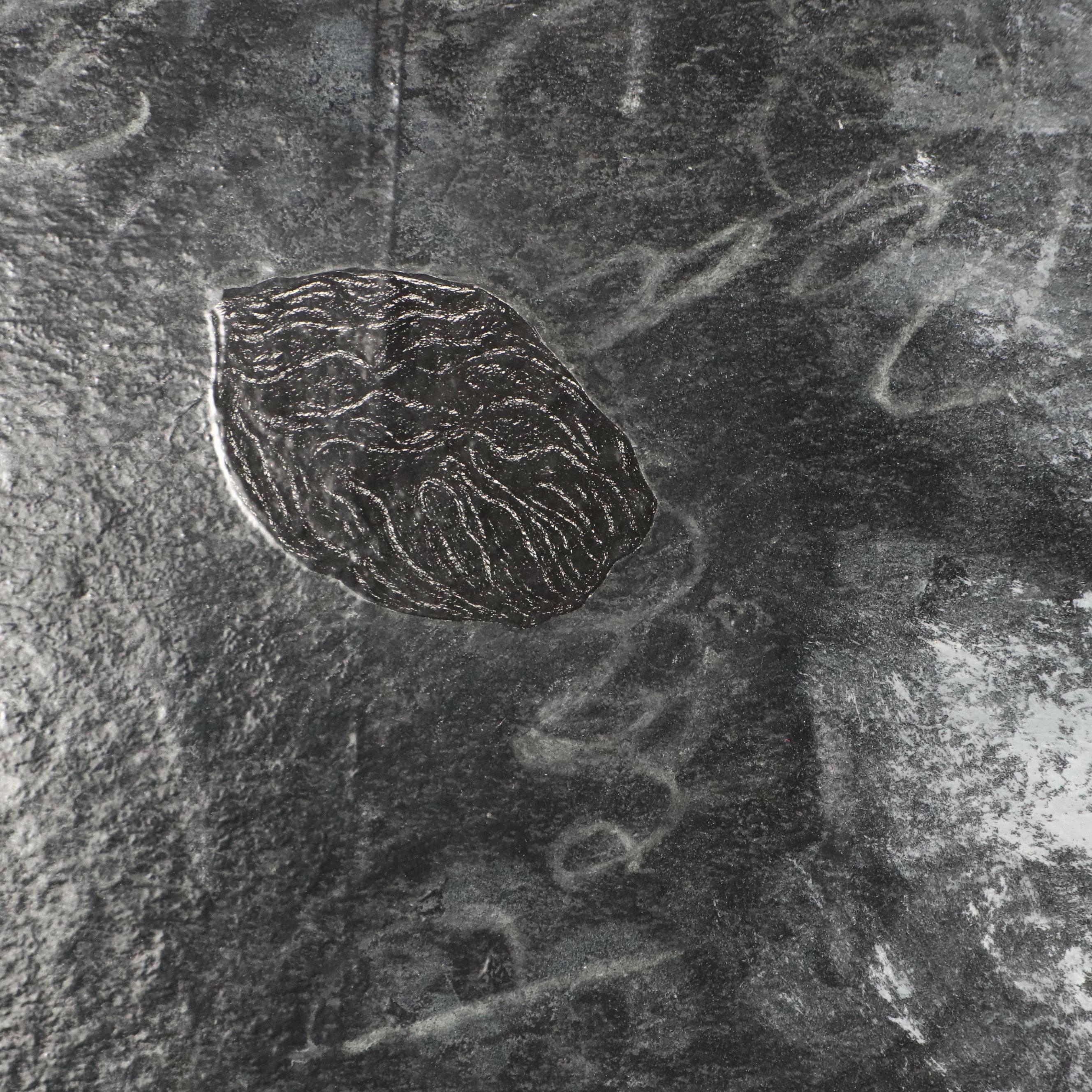 Salvator Ingrassia Collage Drawing "Stone Fruit III," Late 20th Century