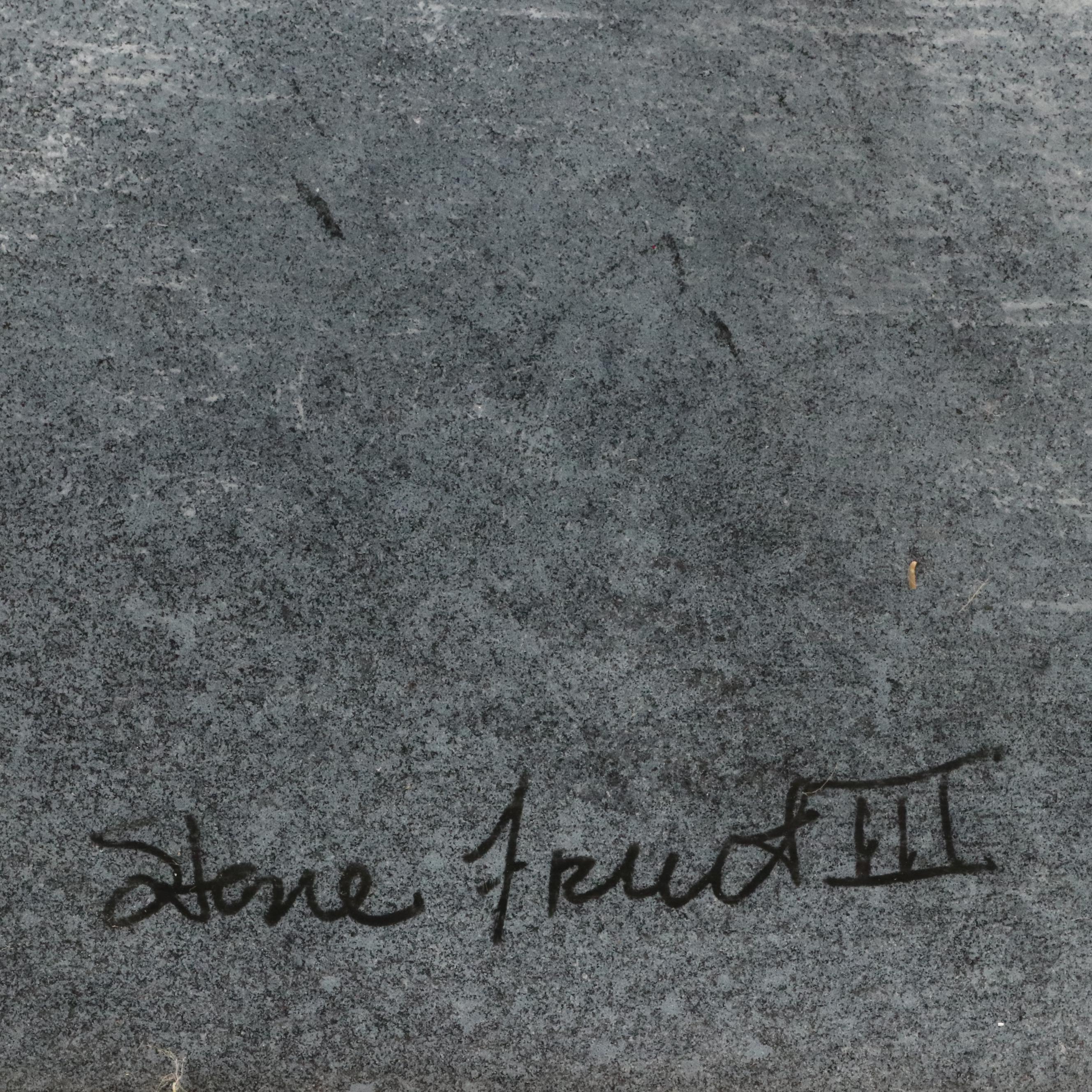 Salvator Ingrassia Collage Drawing "Stone Fruit III," Late 20th Century