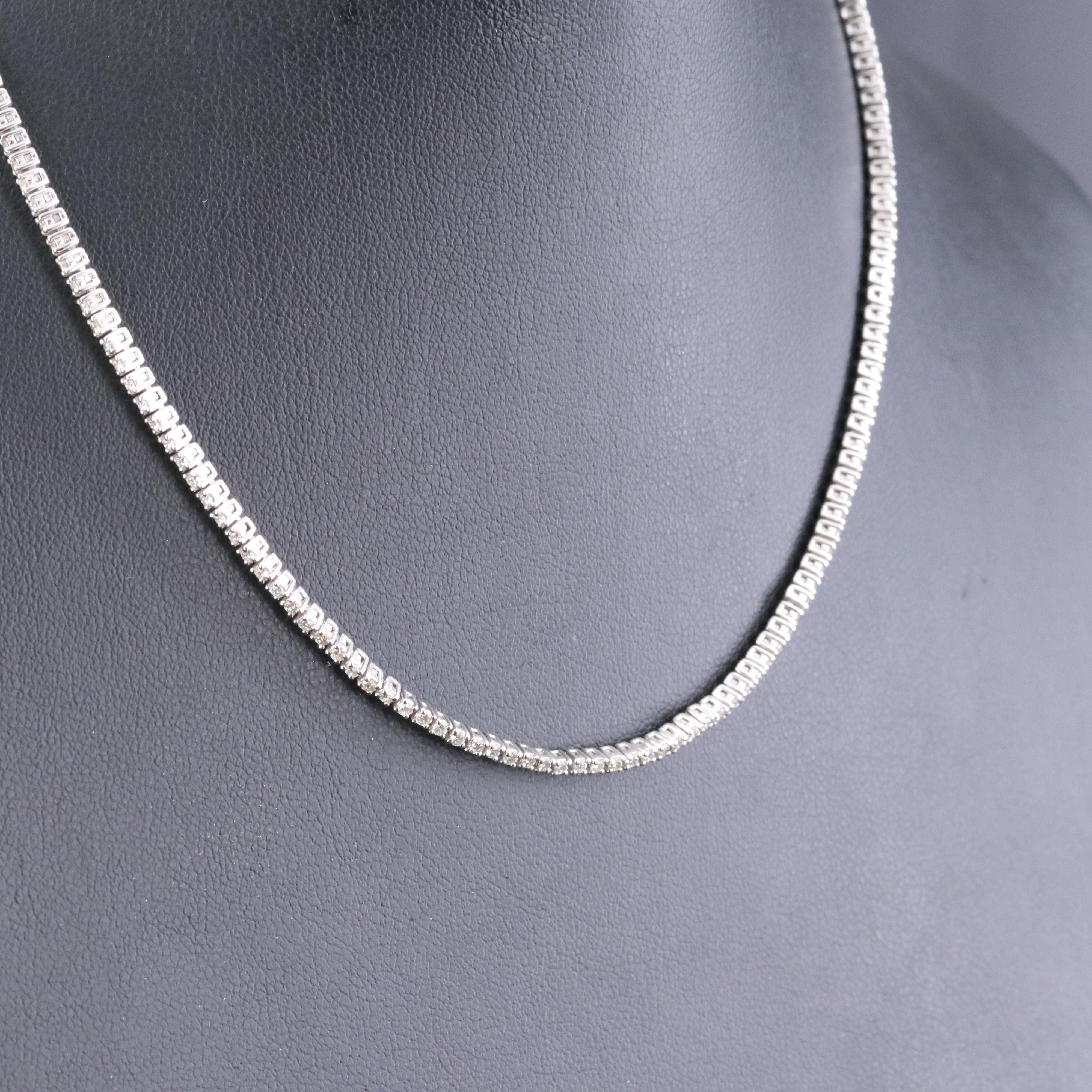 18K 3.10 CTW Diamond Riviera Necklace