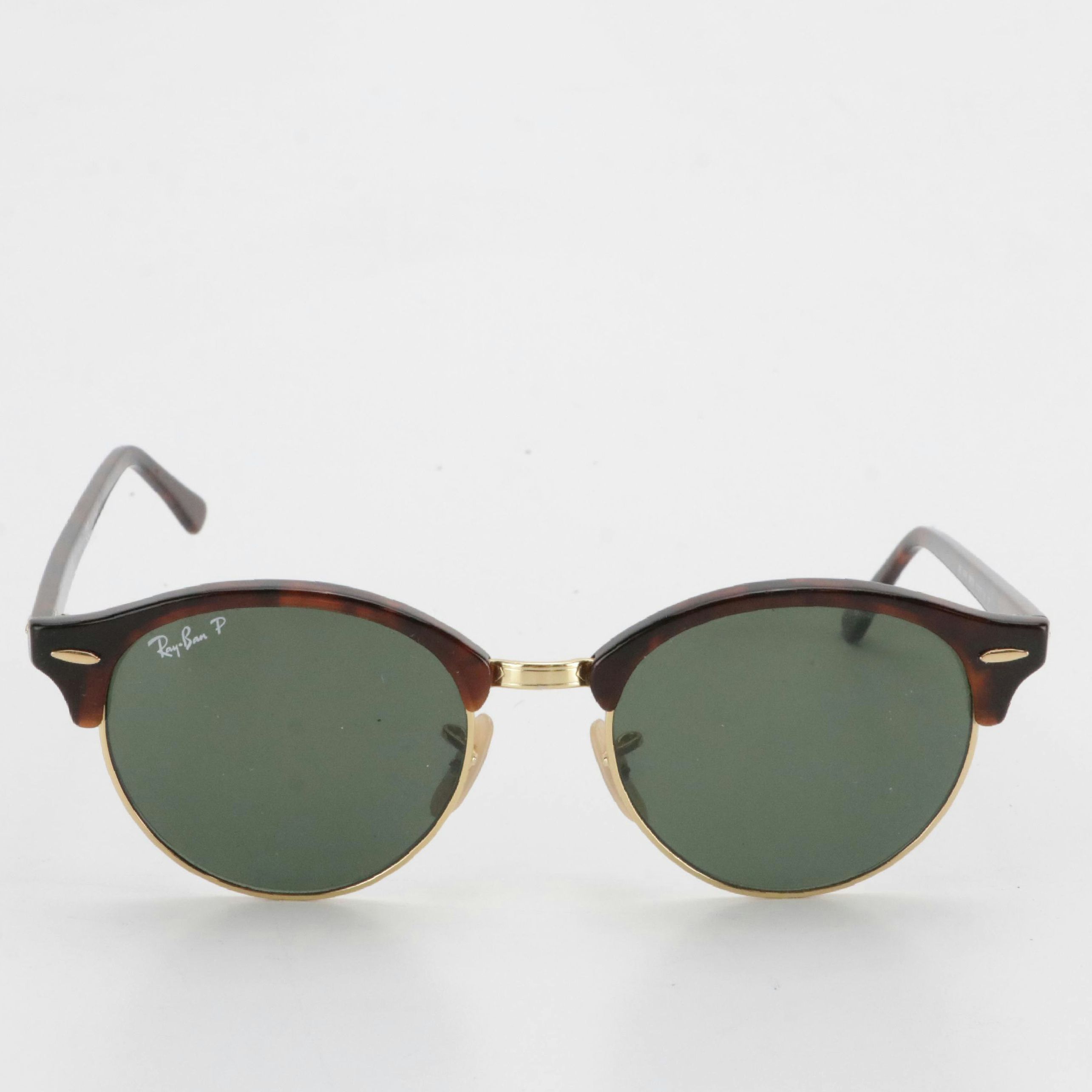 Ray-Ban RB 4246 990/58 Unisex Polarized Clubround Classic Havana Sunglasses