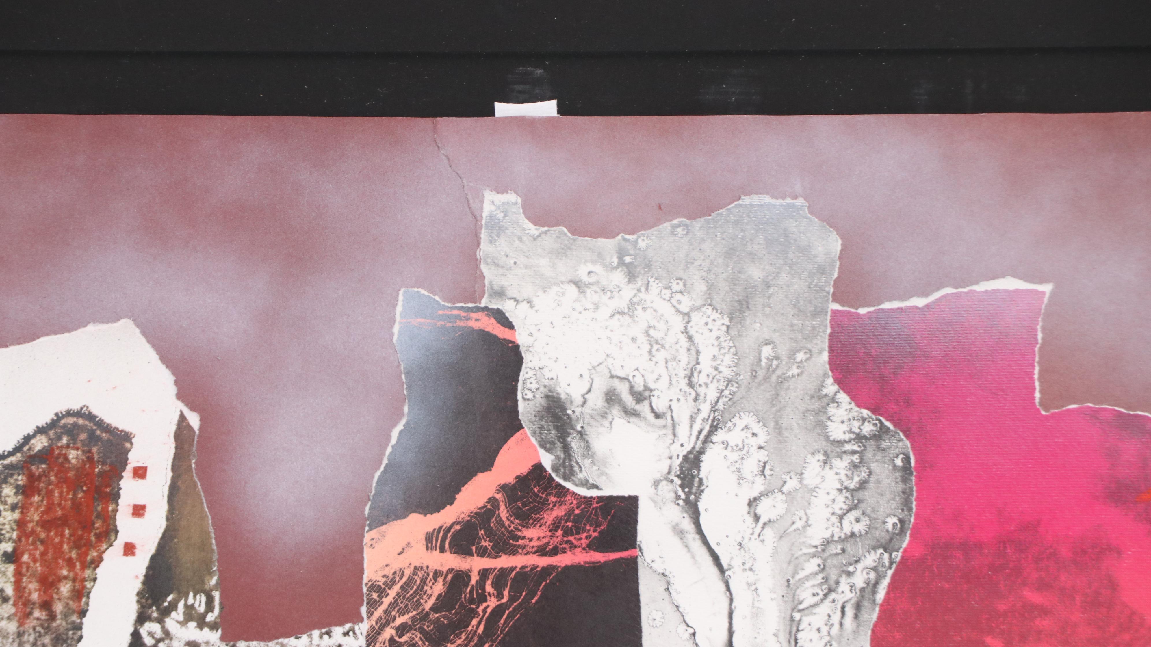 László Dús Abstract Mixed Media Monotype "Este," 1987