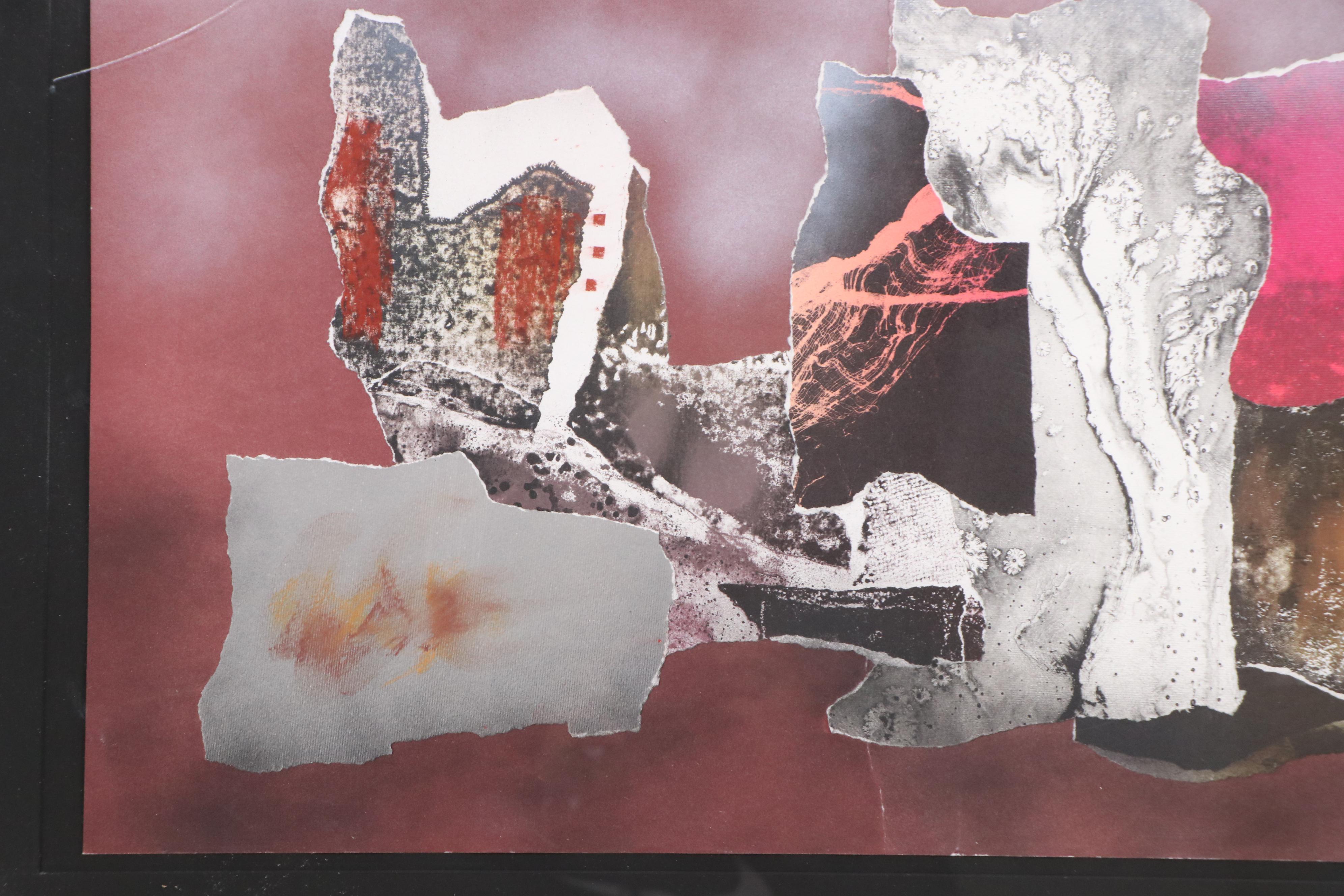 László Dús Abstract Mixed Media Monotype "Este," 1987