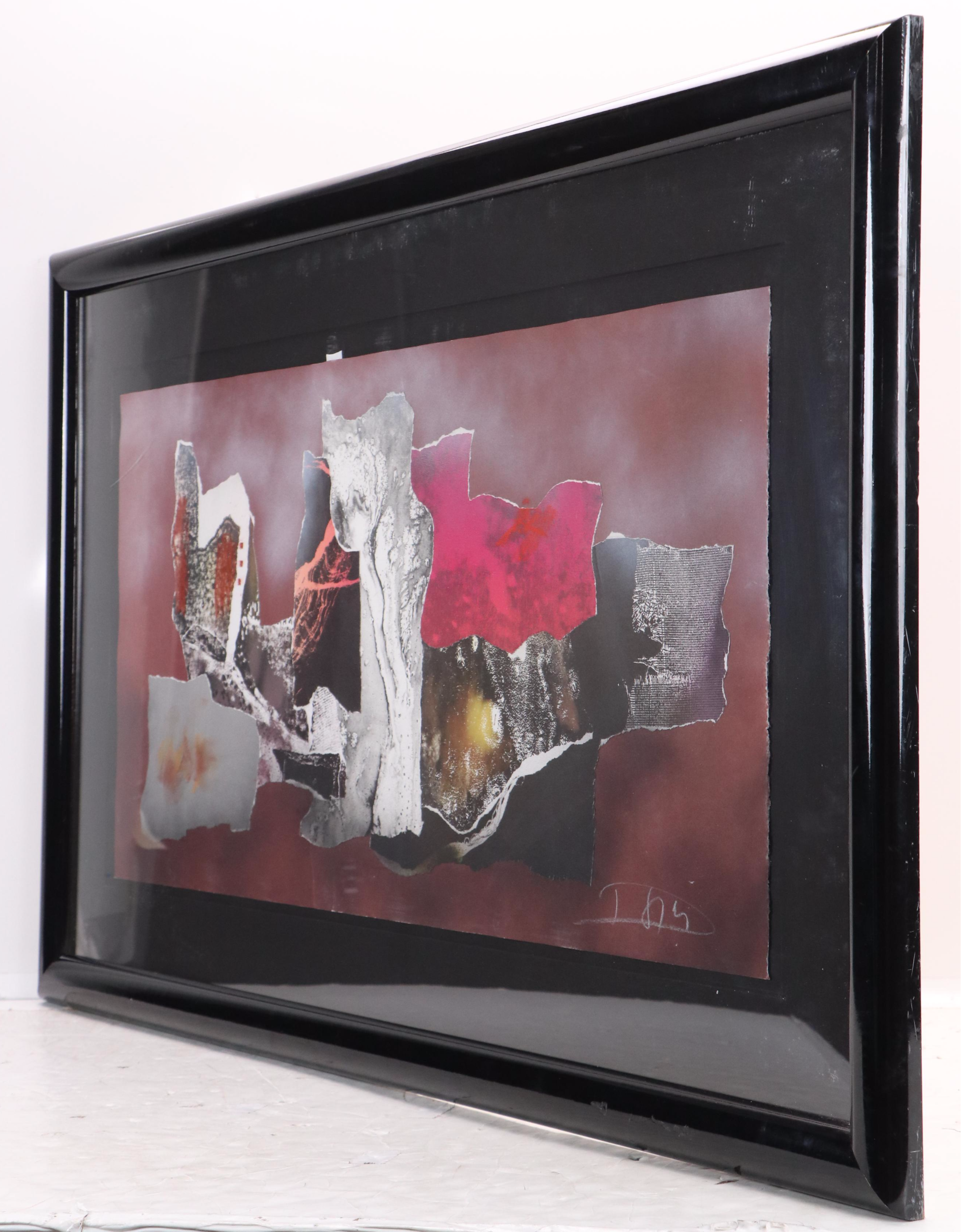 László Dús Abstract Mixed Media Monotype "Este," 1987