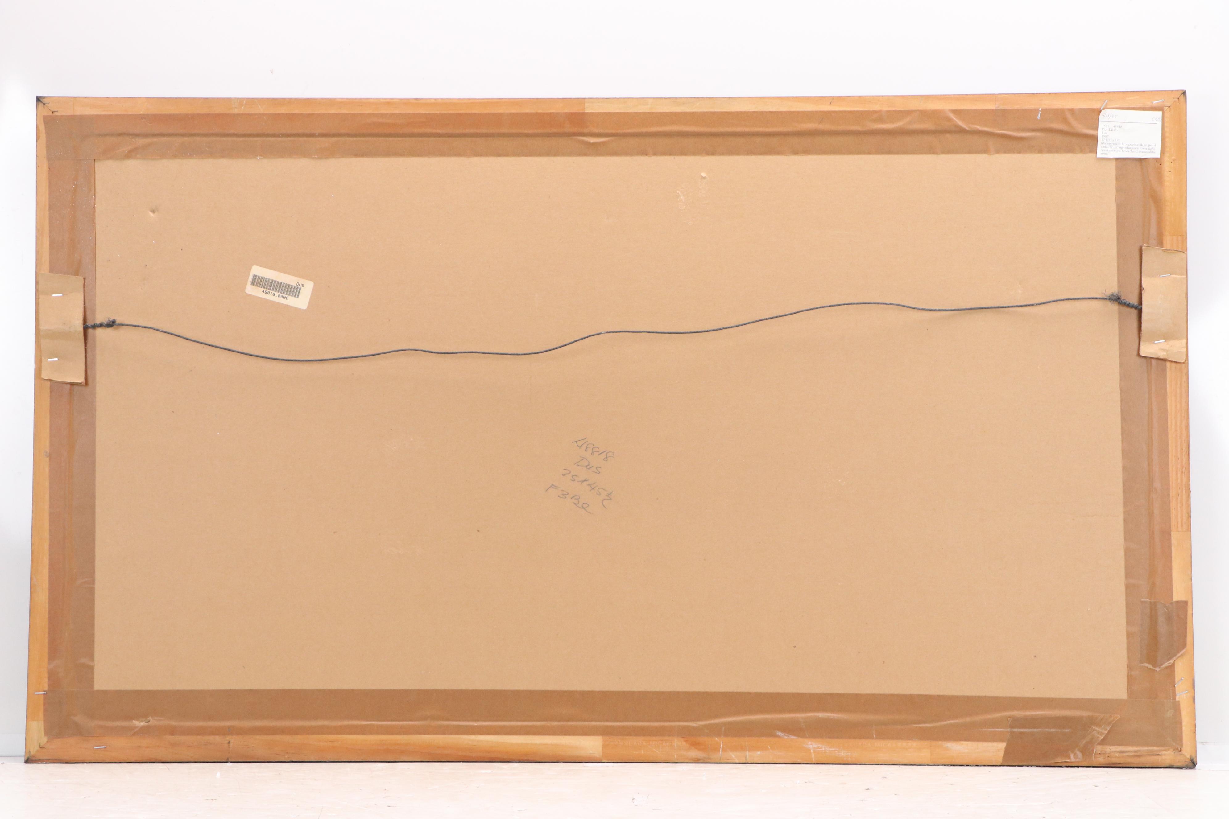 László Dús Abstract Mixed Media Monotype "Este," 1987