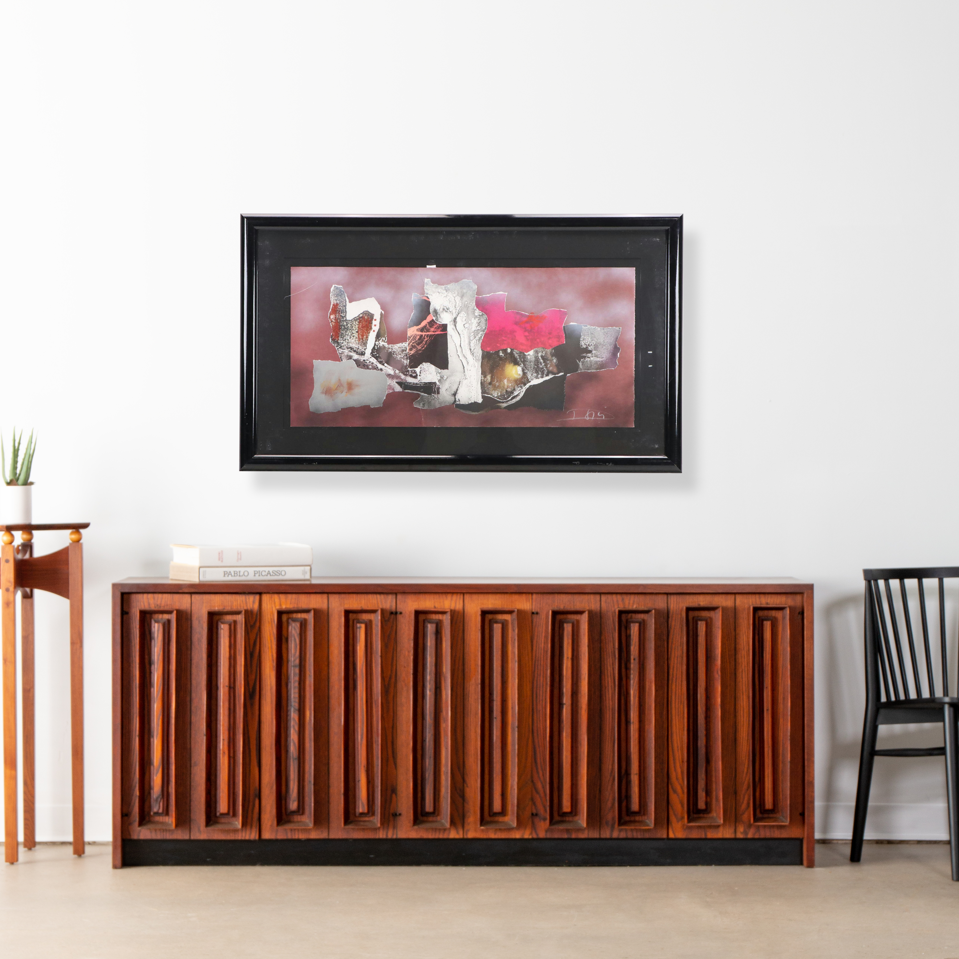 László Dús Abstract Mixed Media Monotype "Este," 1987