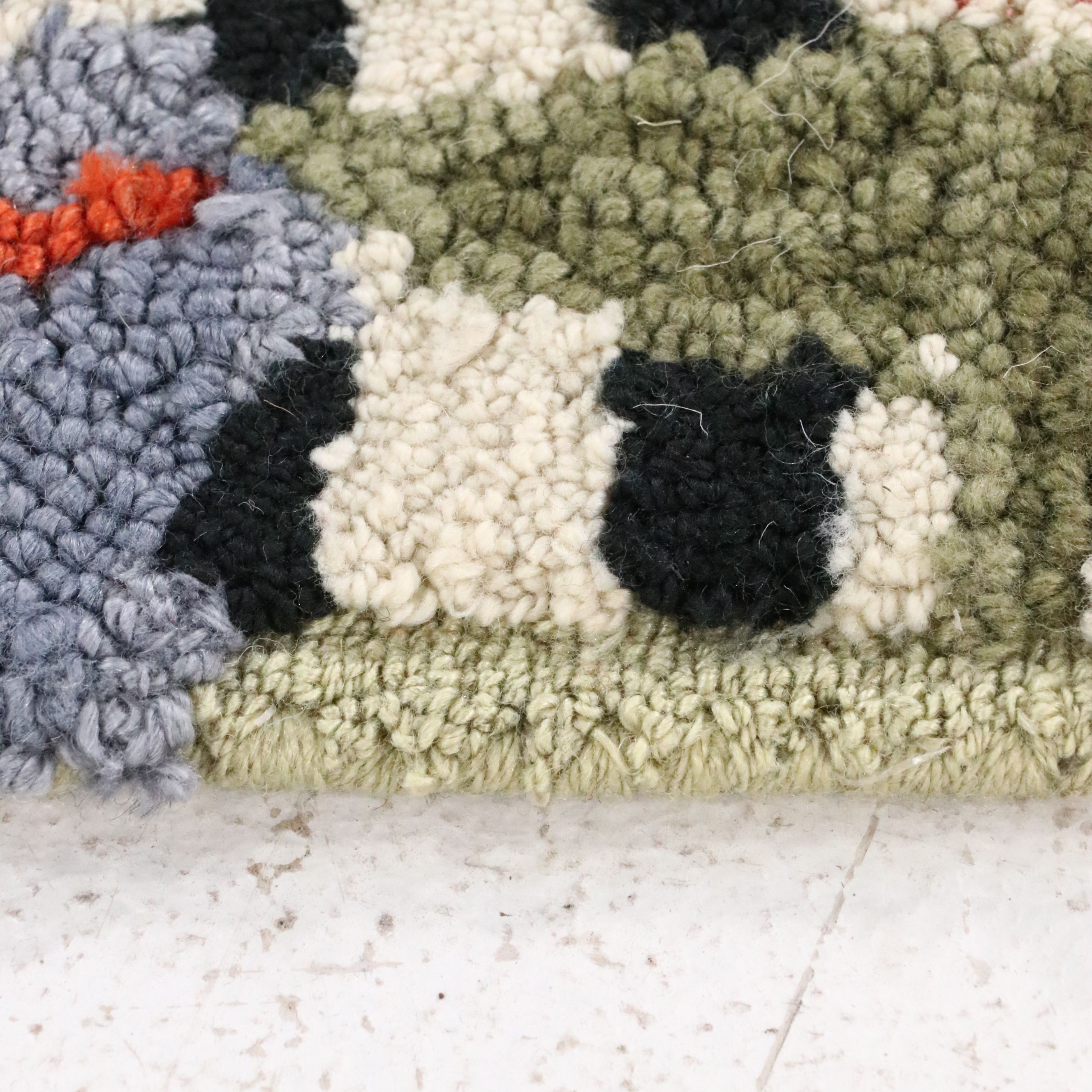 3'1 x 4'11 Hand-Tufted MacKenzie-Childs "Green Morning Glory" Accent Rug