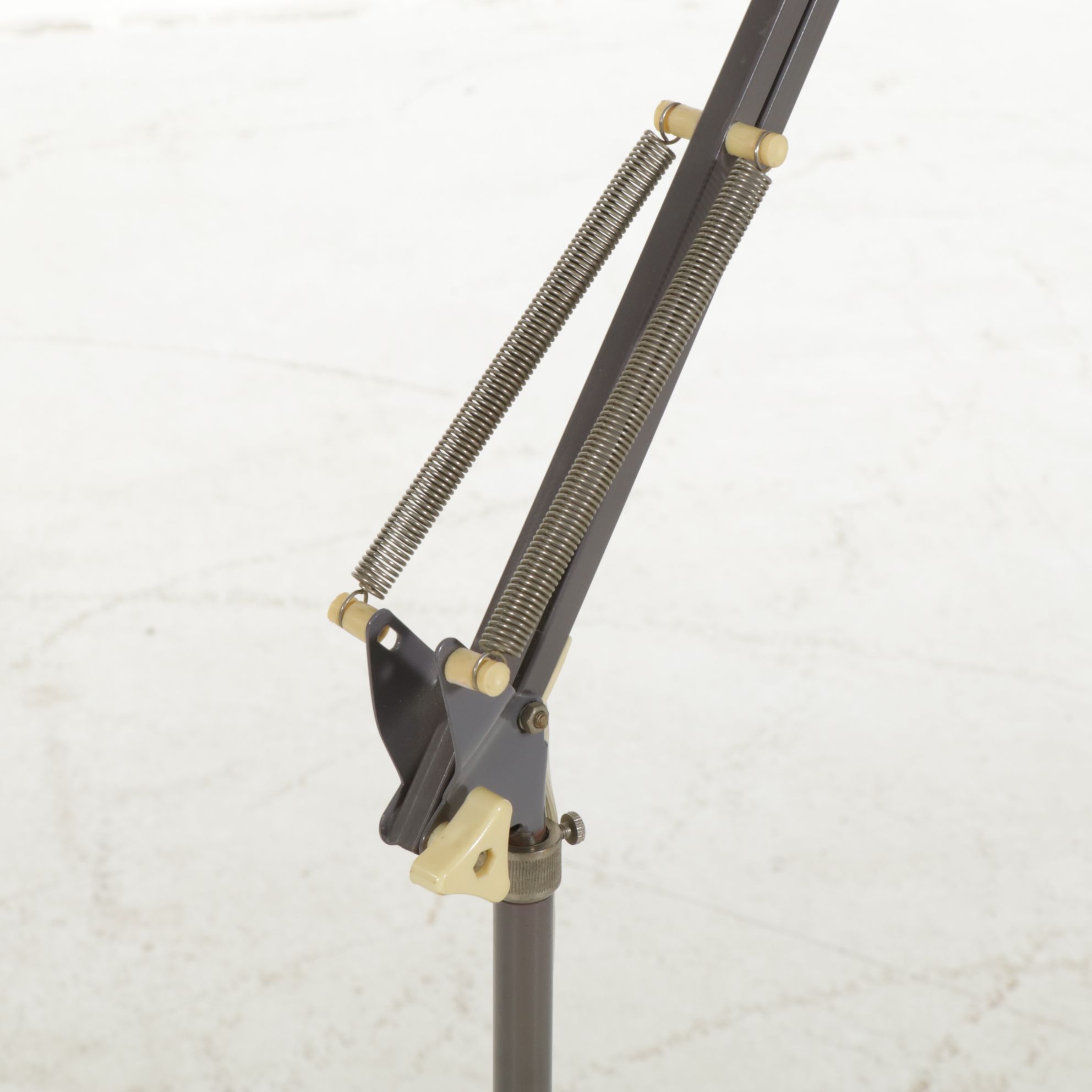 Grey Enameled Adjustable Floor Standing Task Light, Late 20th Century