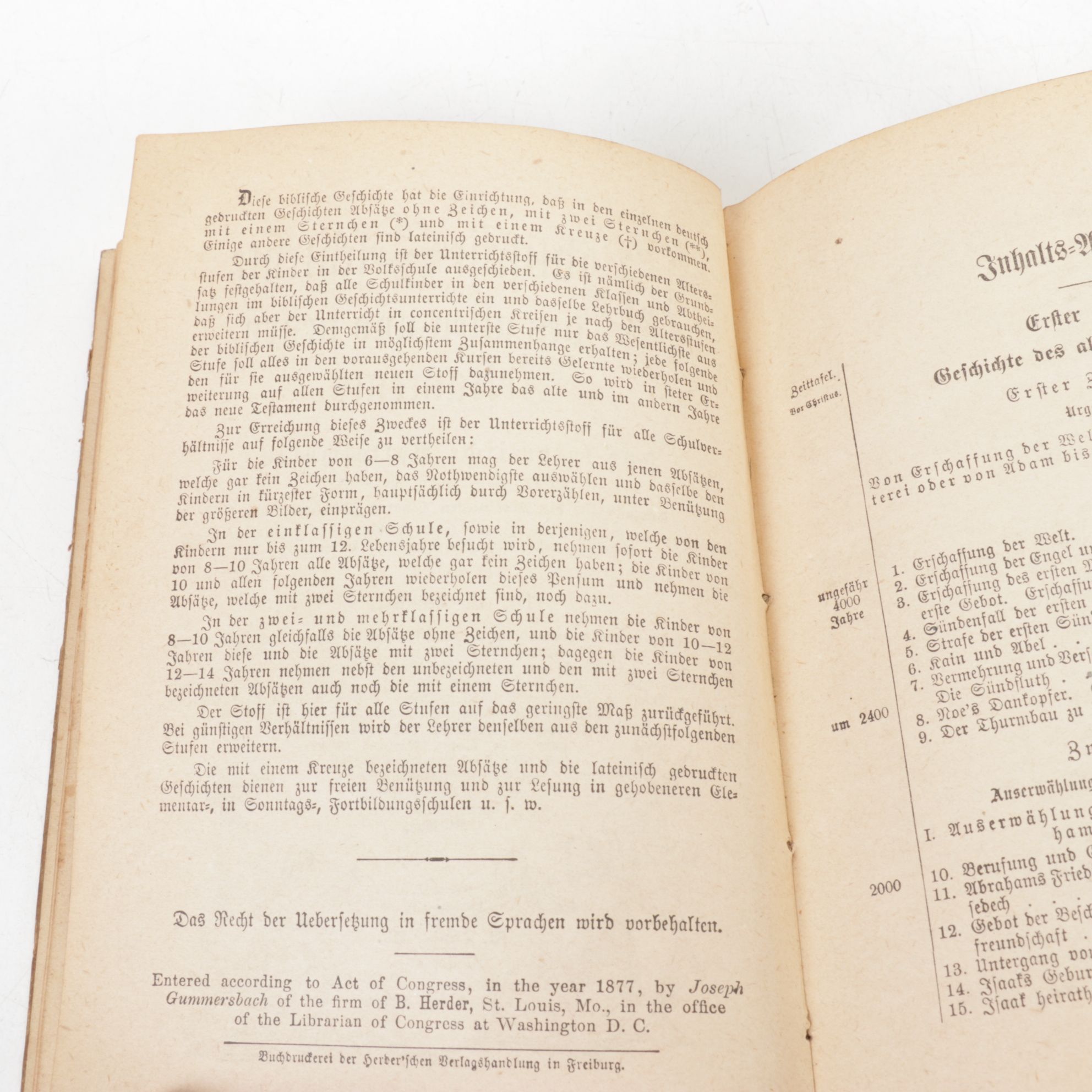 19th Century German Bible with Madonna & Other Christian Figurines