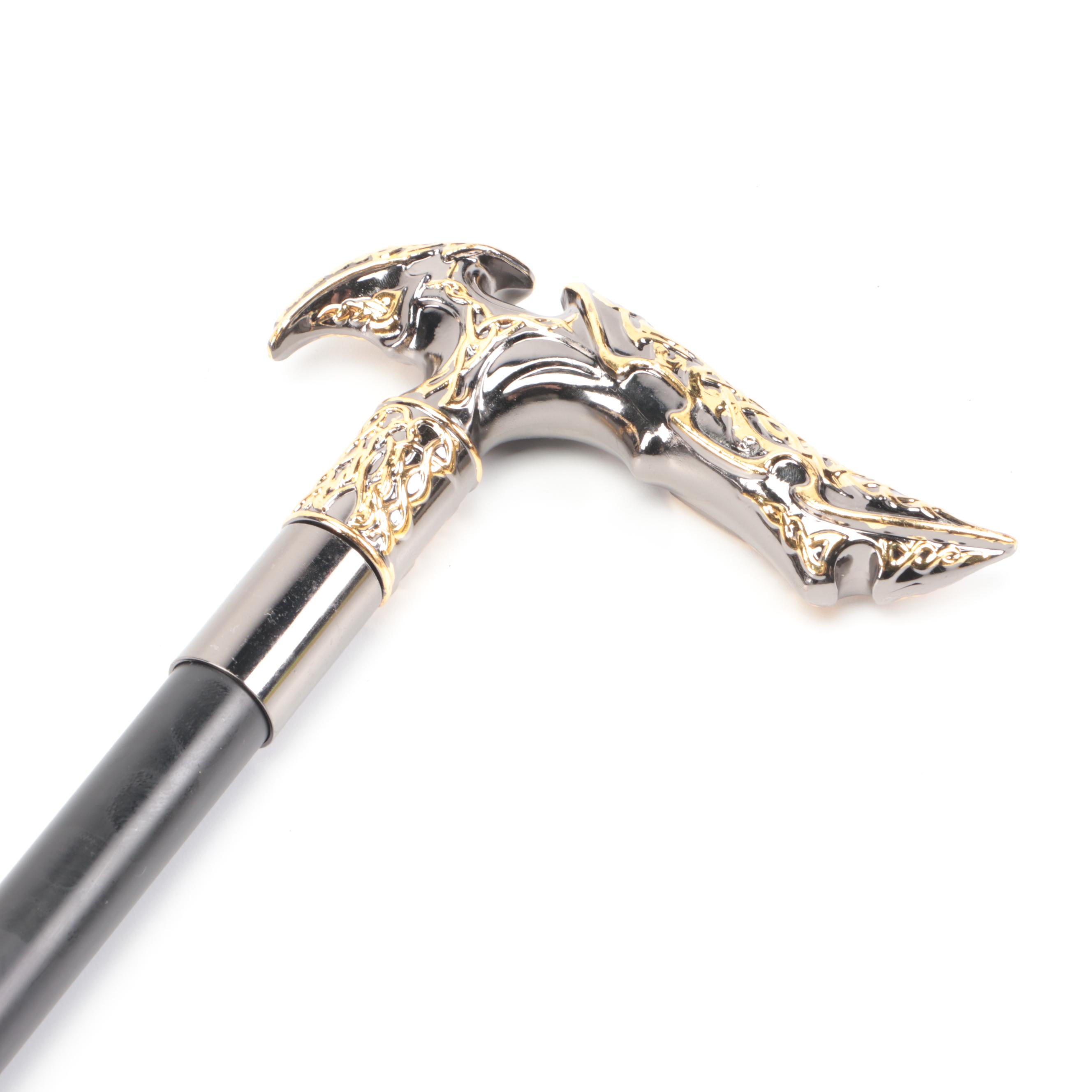 Two-Tone Derby-Handled Adjustable Sword Cane