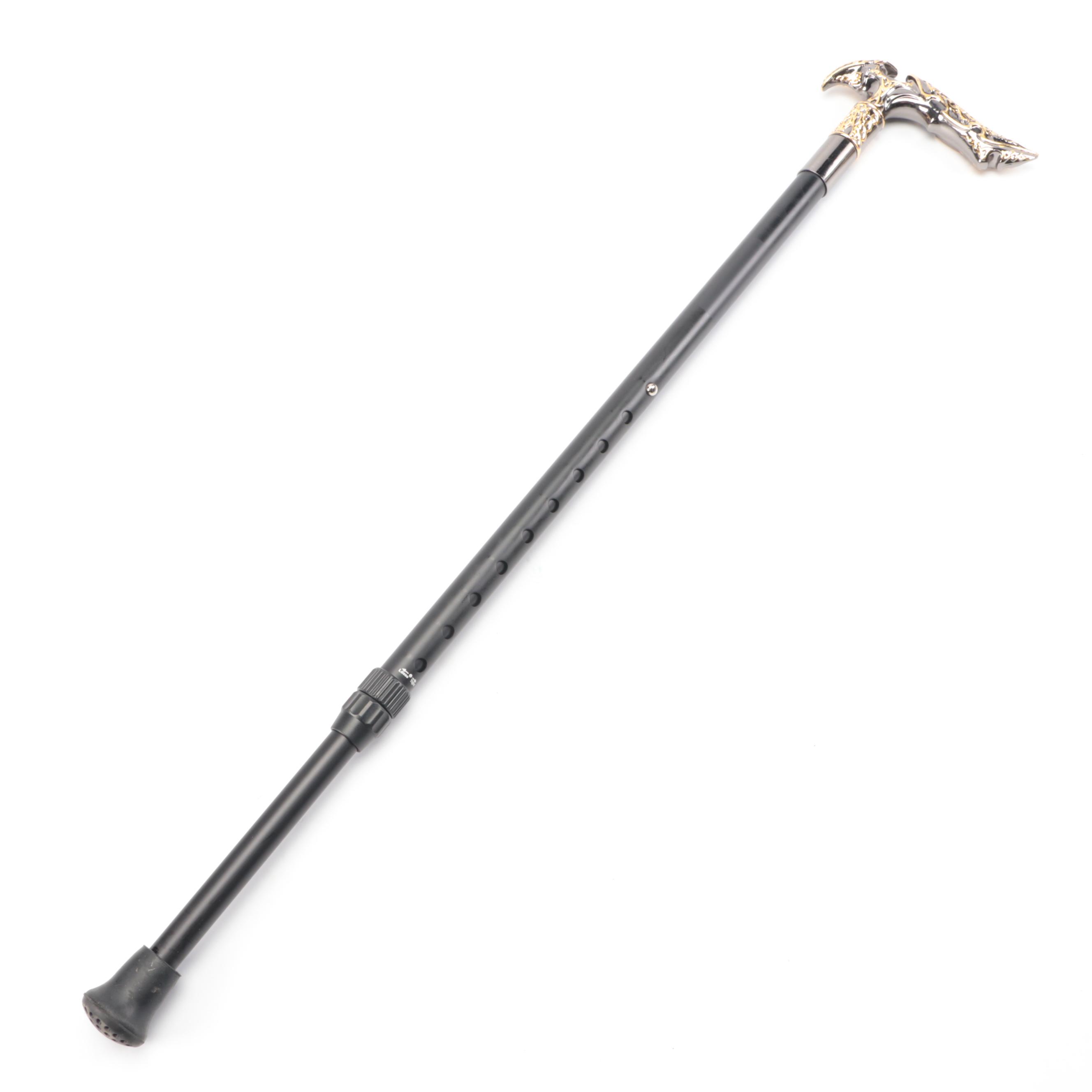 Two-Tone Derby-Handled Adjustable Sword Cane