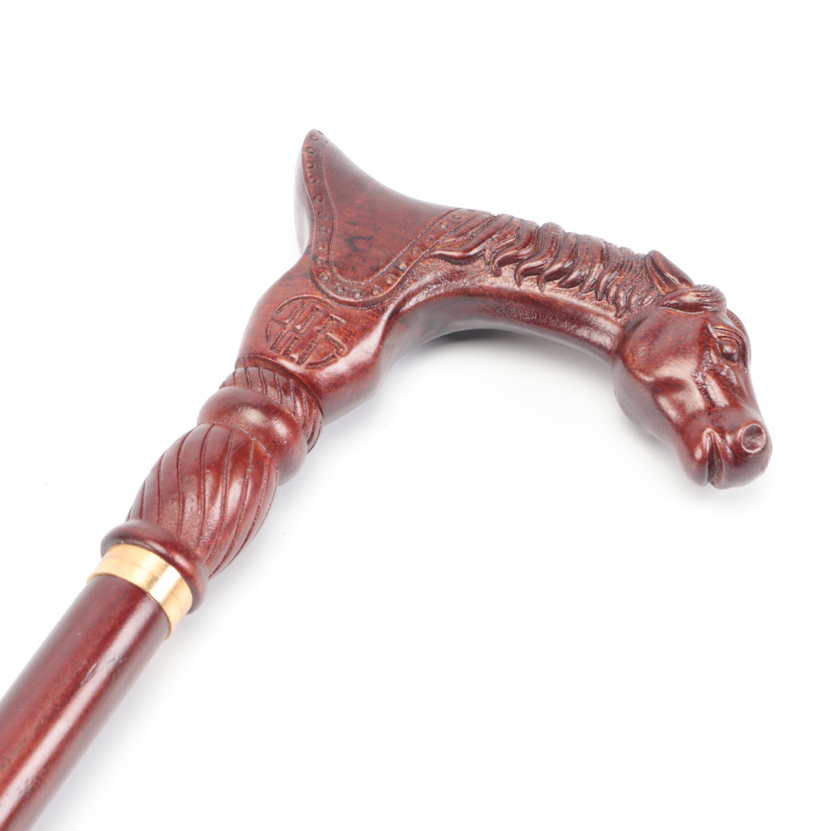 Horse Head Derby Handle Walking Cane