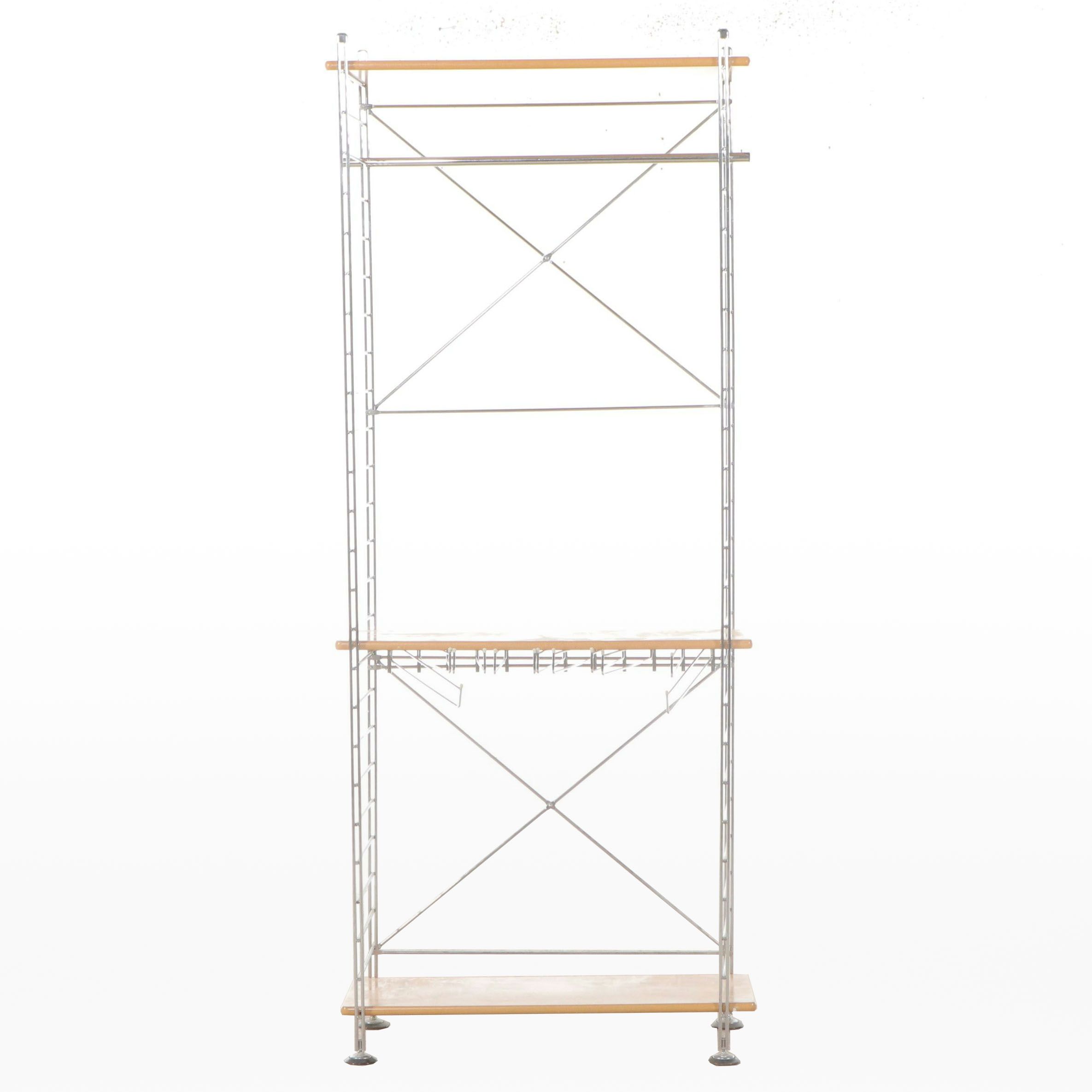 Chrome and Maple Suit Rack