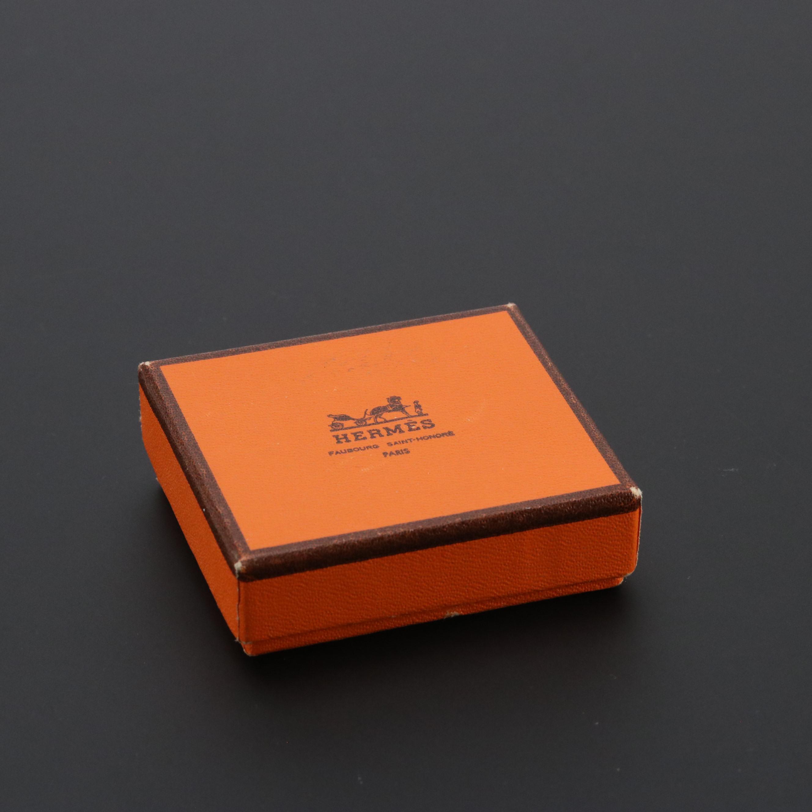 Hermès Gold Plated Jumbo Hook Scarf Ring in Box