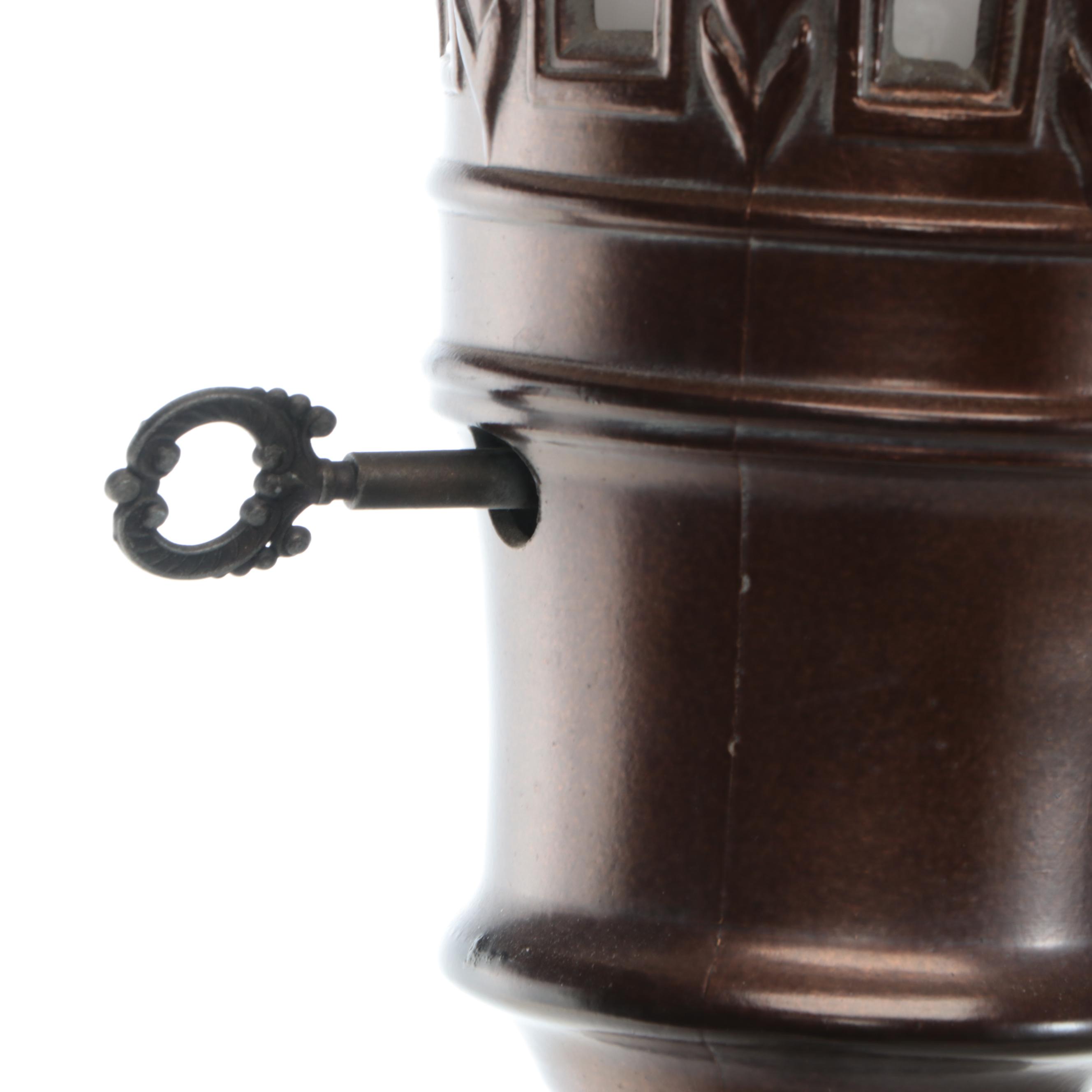 Art Deco Style Bronze Finish Torchiere Floor Lamp