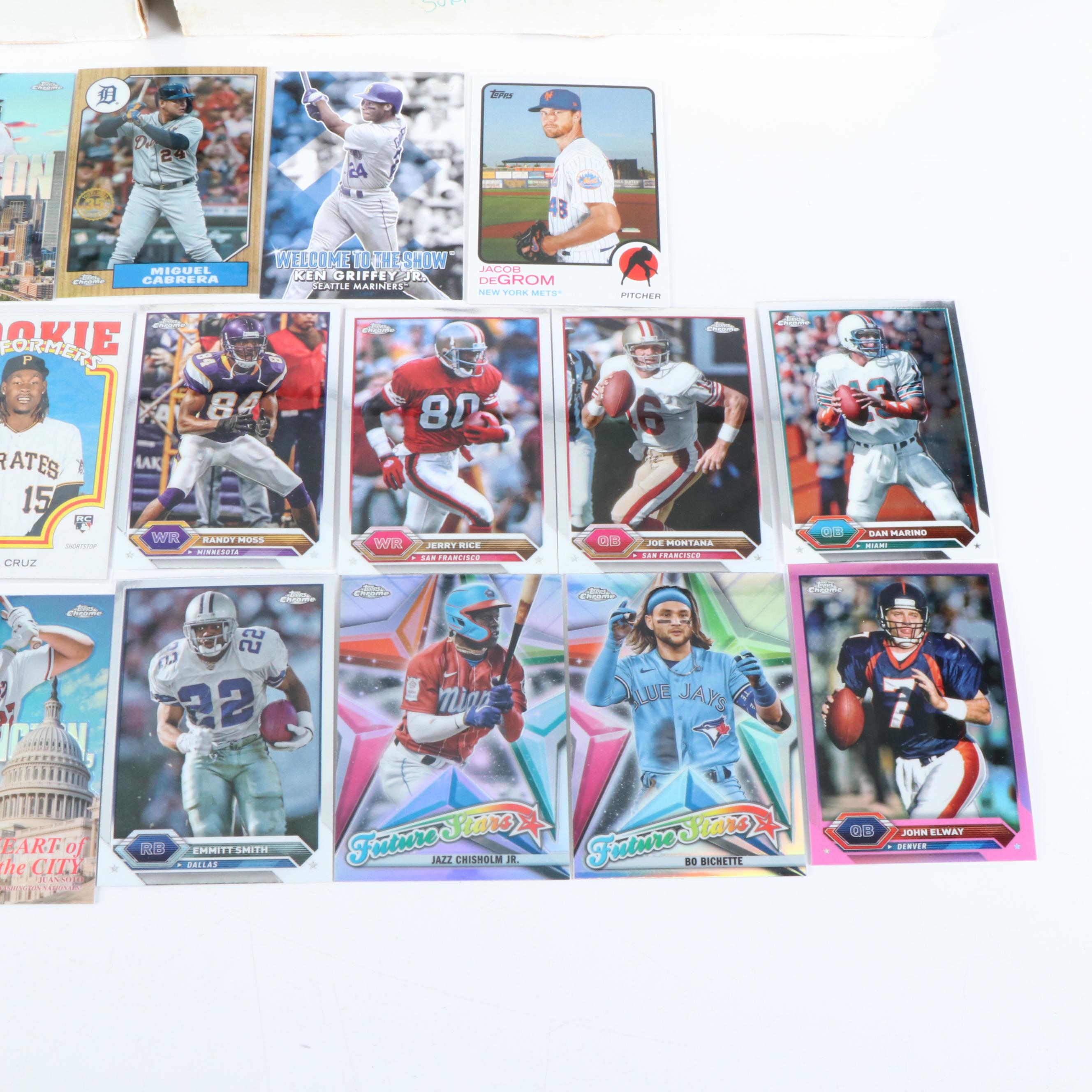 Topps Archives with Other Sports Cards Featuring Peyton Manning and Mookie Betts