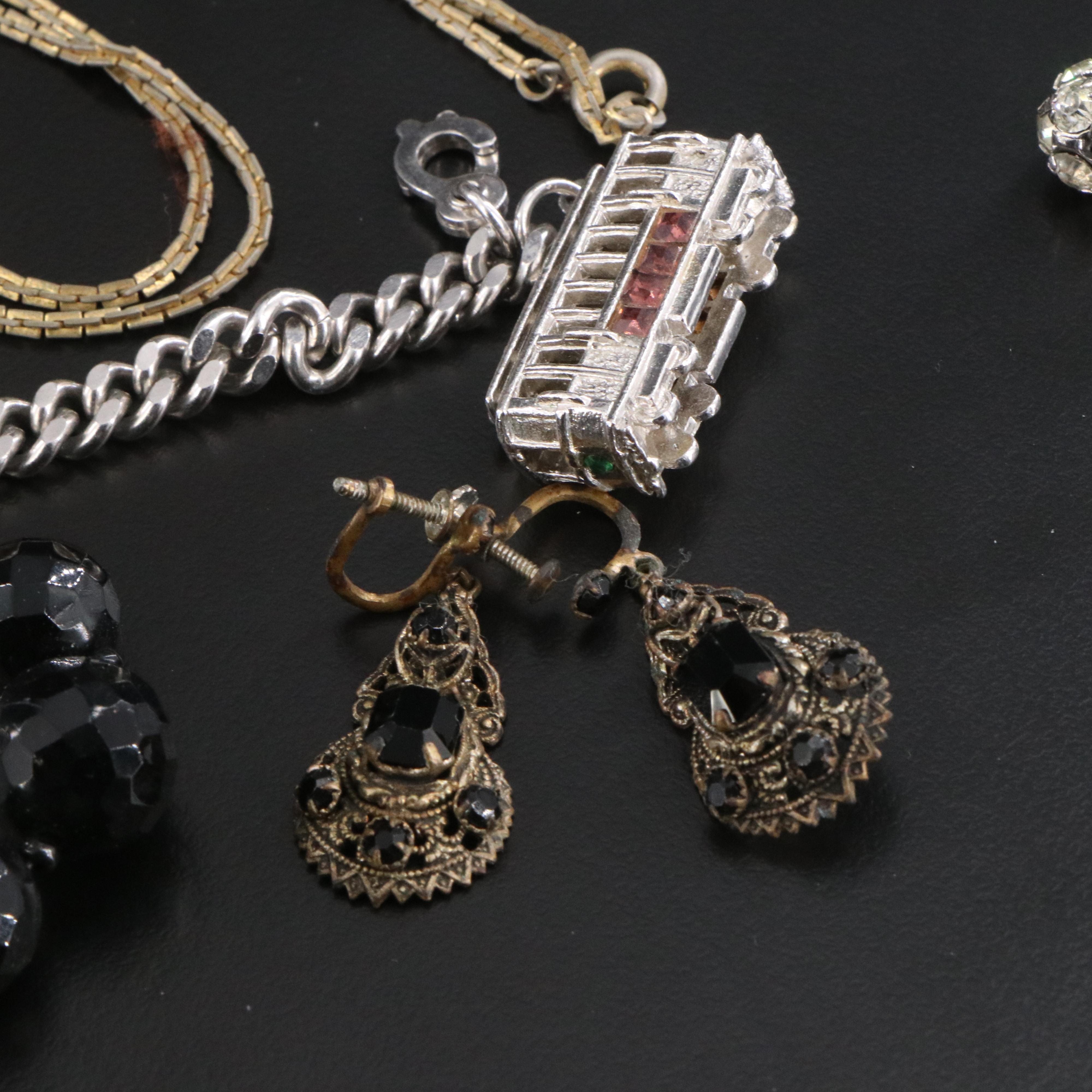 Horn, Faux Pearls and Rhinestones Featured in Vintage Jewelry Collection