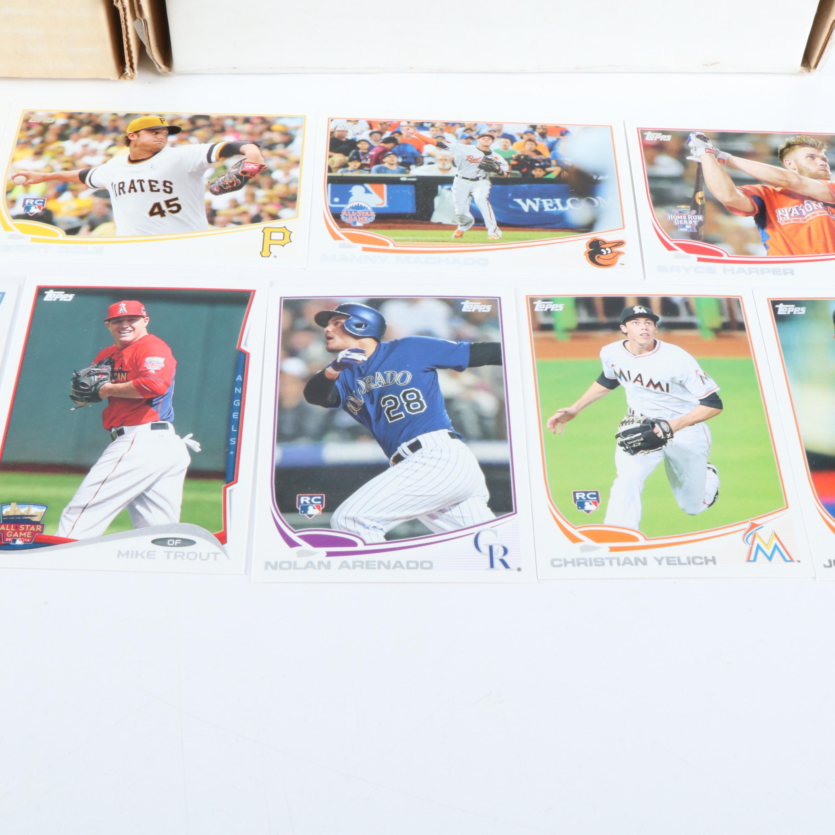 2013 and 2014 Topps Baseball Card Update Sets Featuring Mookie Betts Rookies