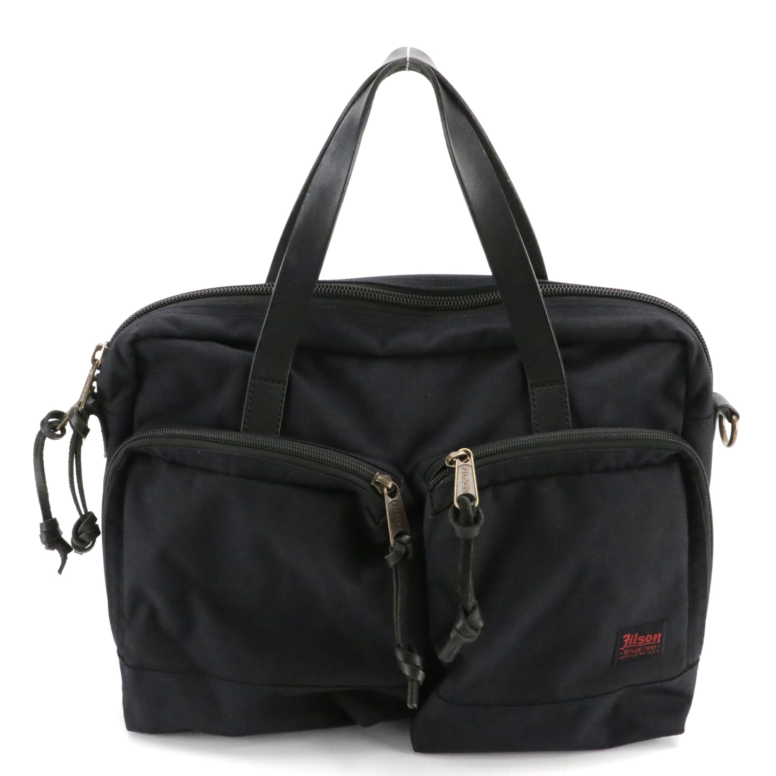 Filson 'Dryden' Black Cordura Nylon Briefcase Bag