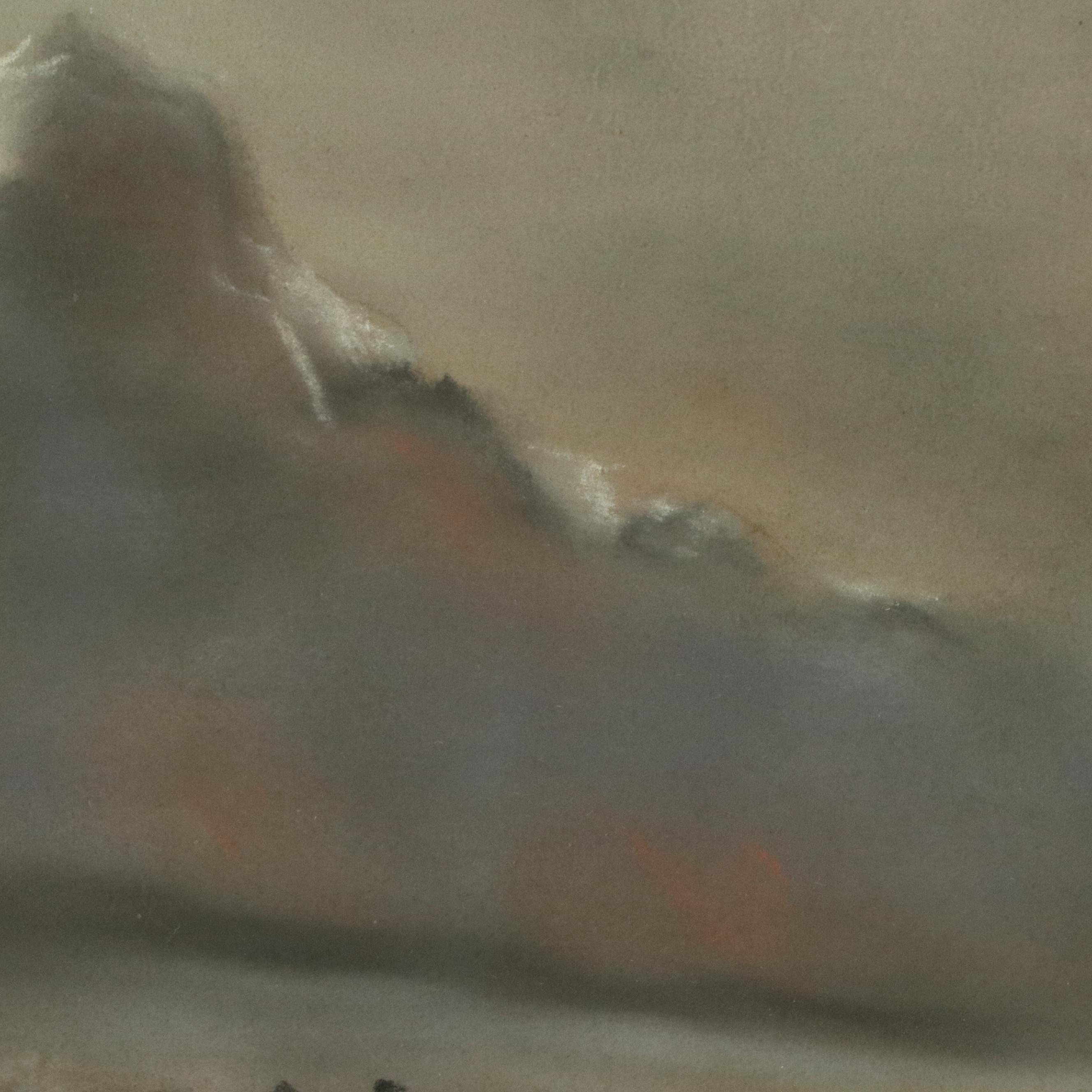 Alice Kinney Landscape Chalk Pastel Drawing "Land of the Midnight Sun"