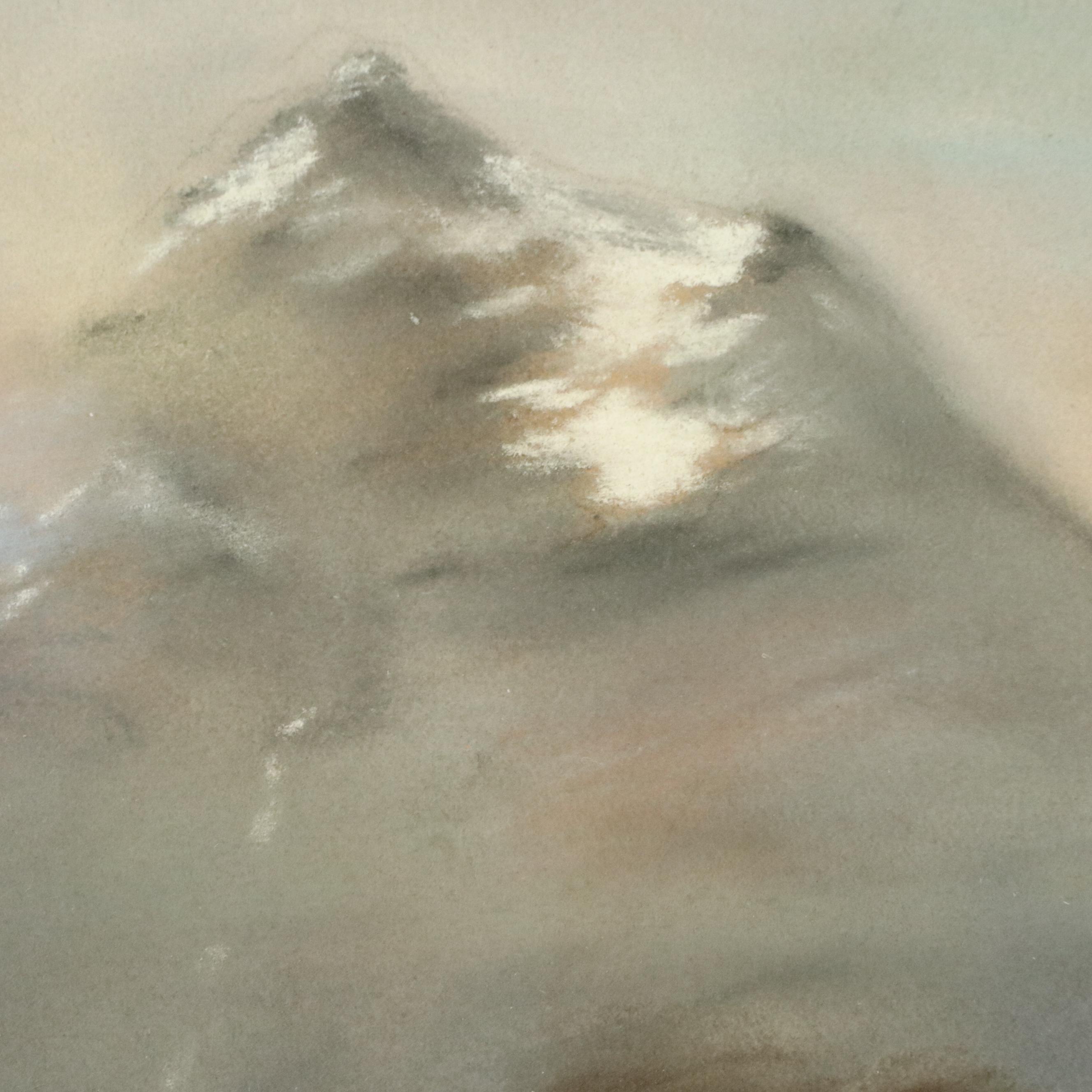 Alice Kinney Landscape Chalk Pastel Drawing "Land of the Midnight Sun"