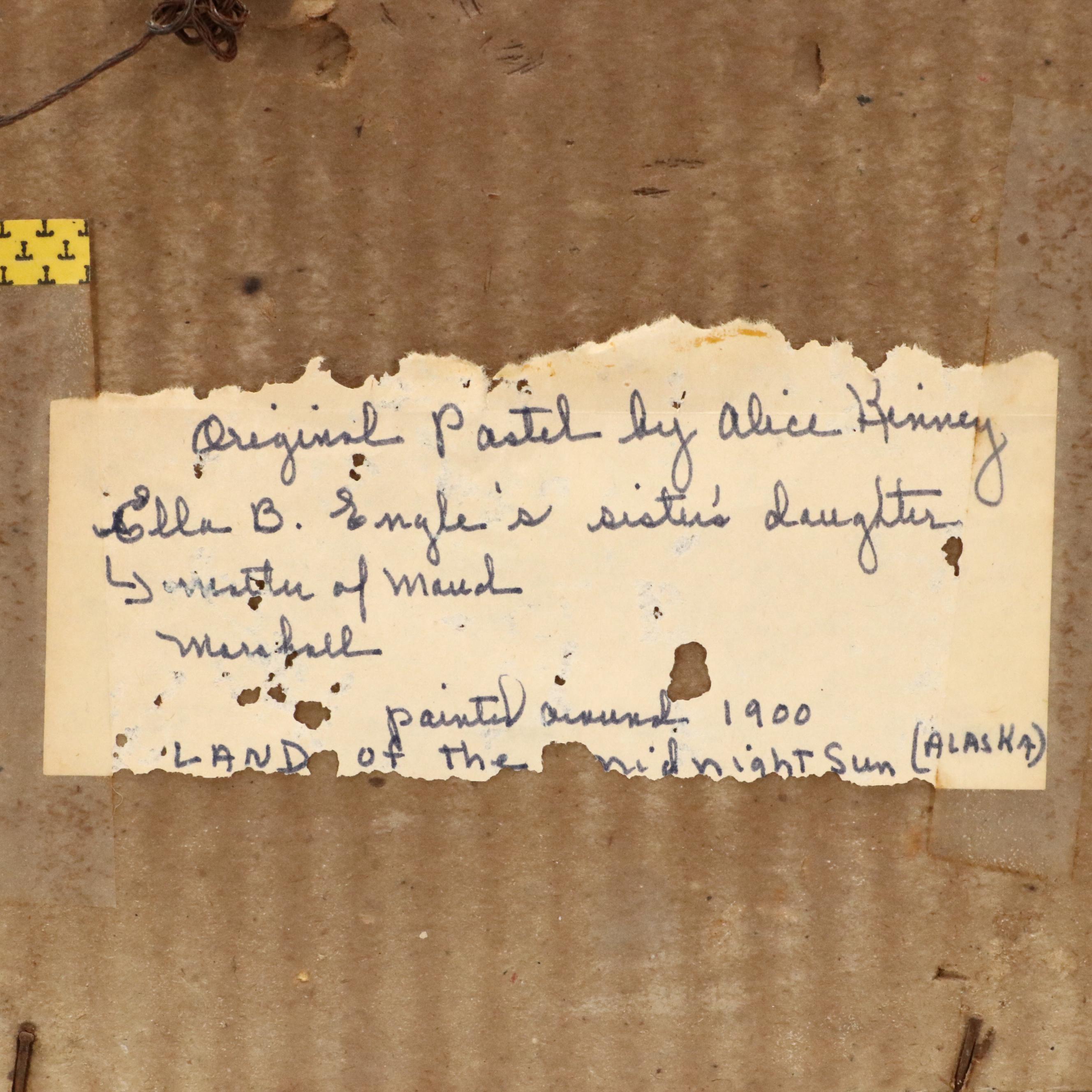 Alice Kinney Landscape Chalk Pastel Drawing "Land of the Midnight Sun"