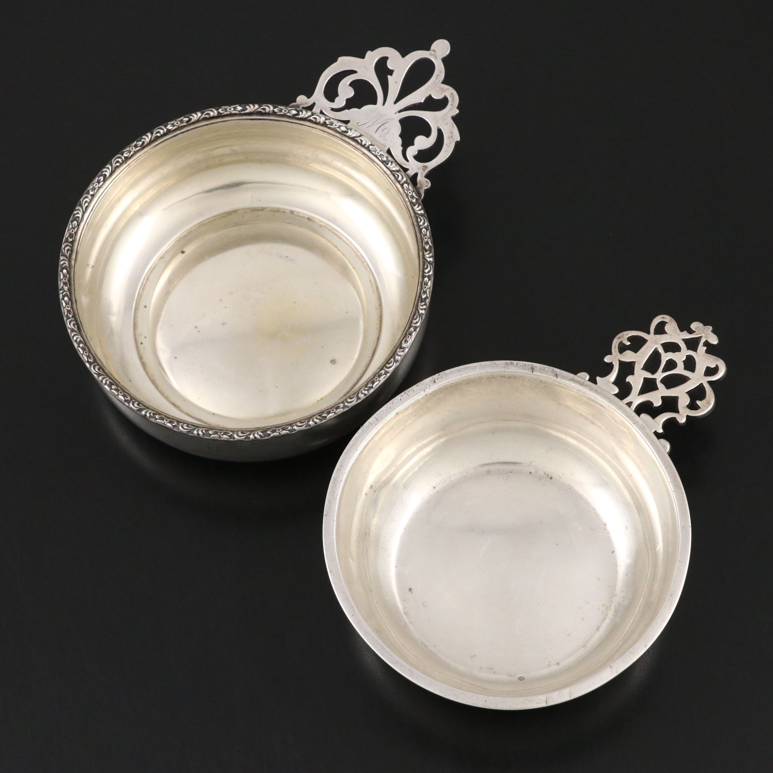 Lunt and Other Sterling Silver Porringers, Early 20th Century