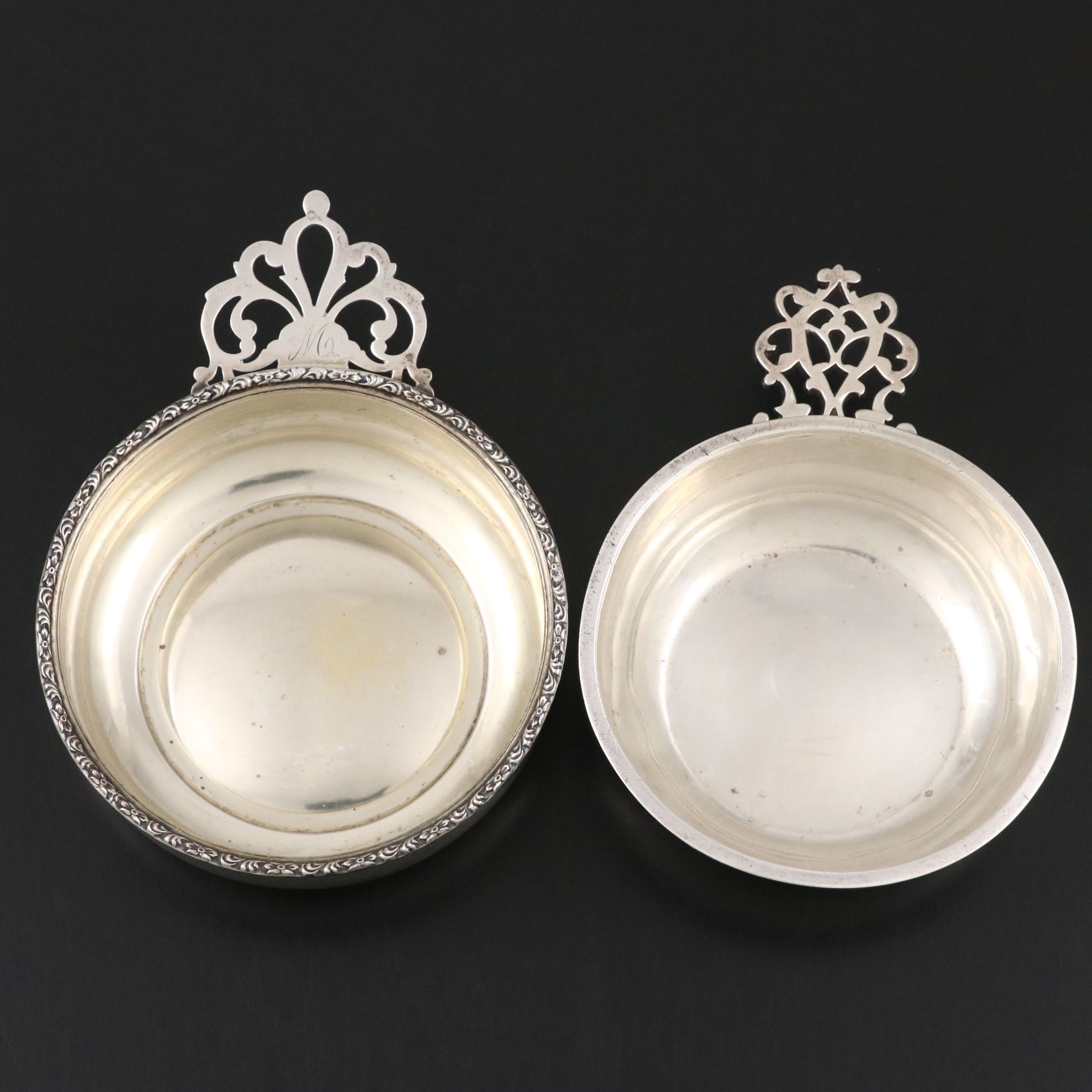 Lunt and Other Sterling Silver Porringers, Early 20th Century