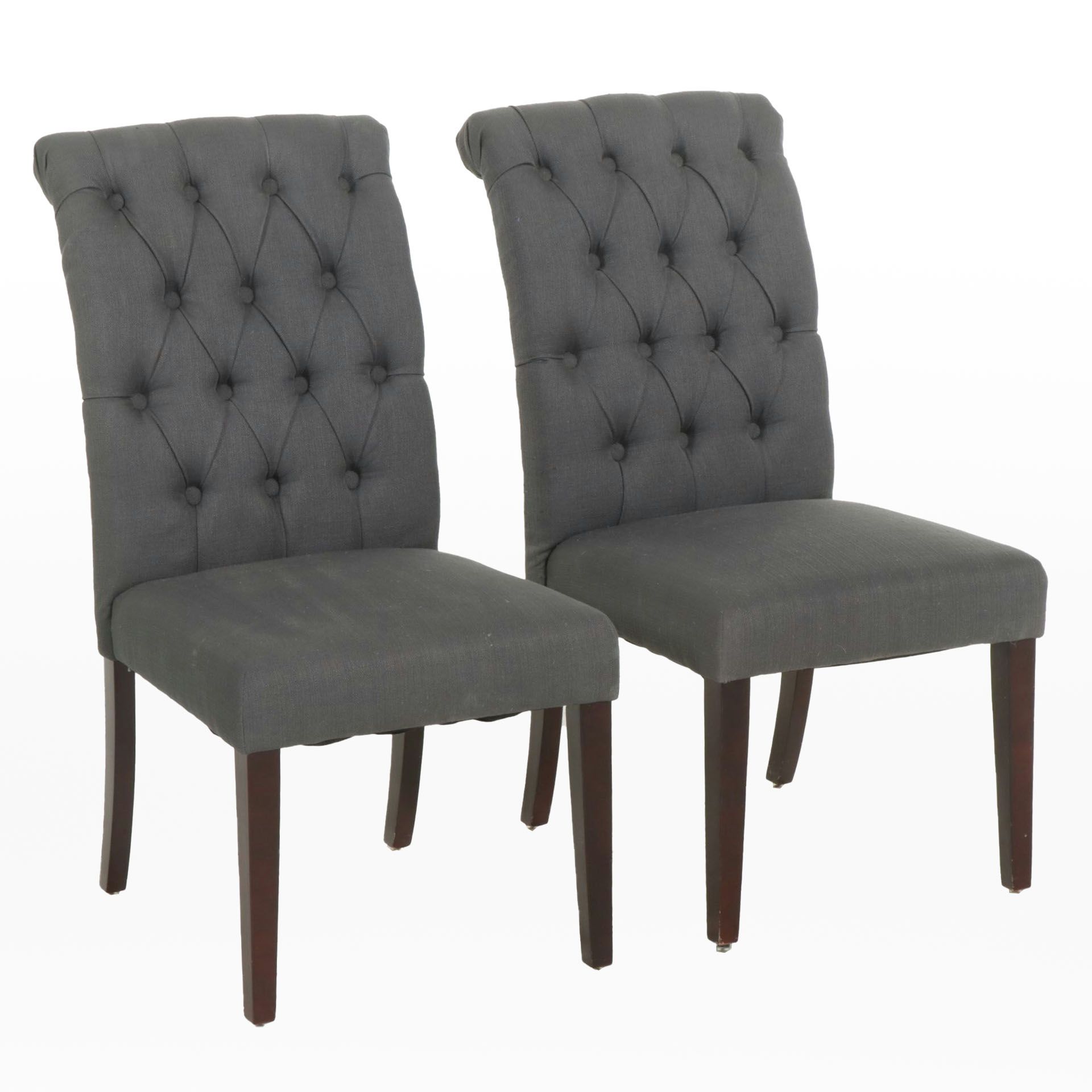 Cost Plus Upholstered Dining Chairs, Pair, 2015