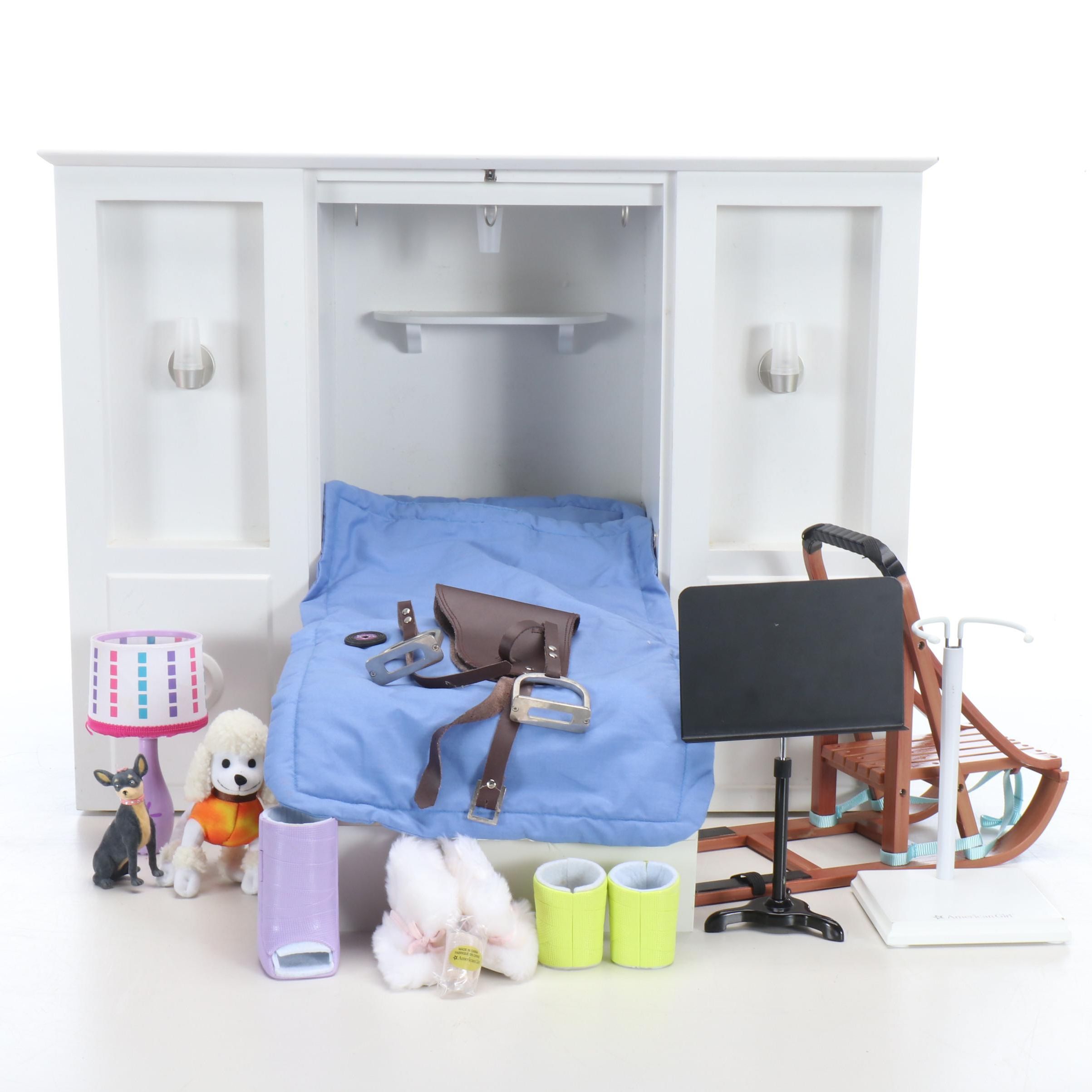 Our Generation Wooden Doll Wardrobe with American Girl Doll Accessories