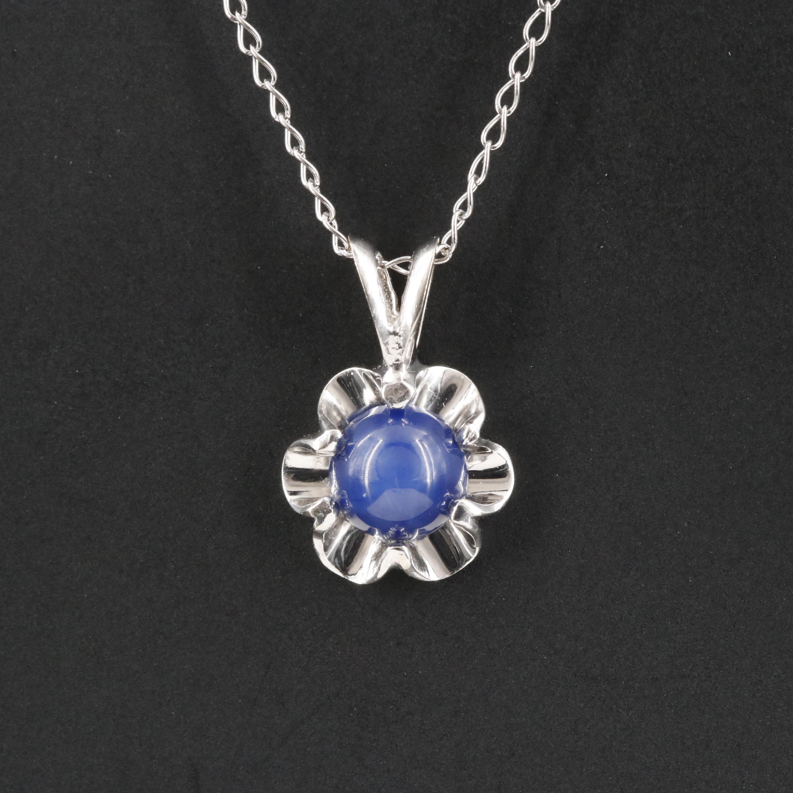 Vintage 14K Star Sapphire Pendant Necklace