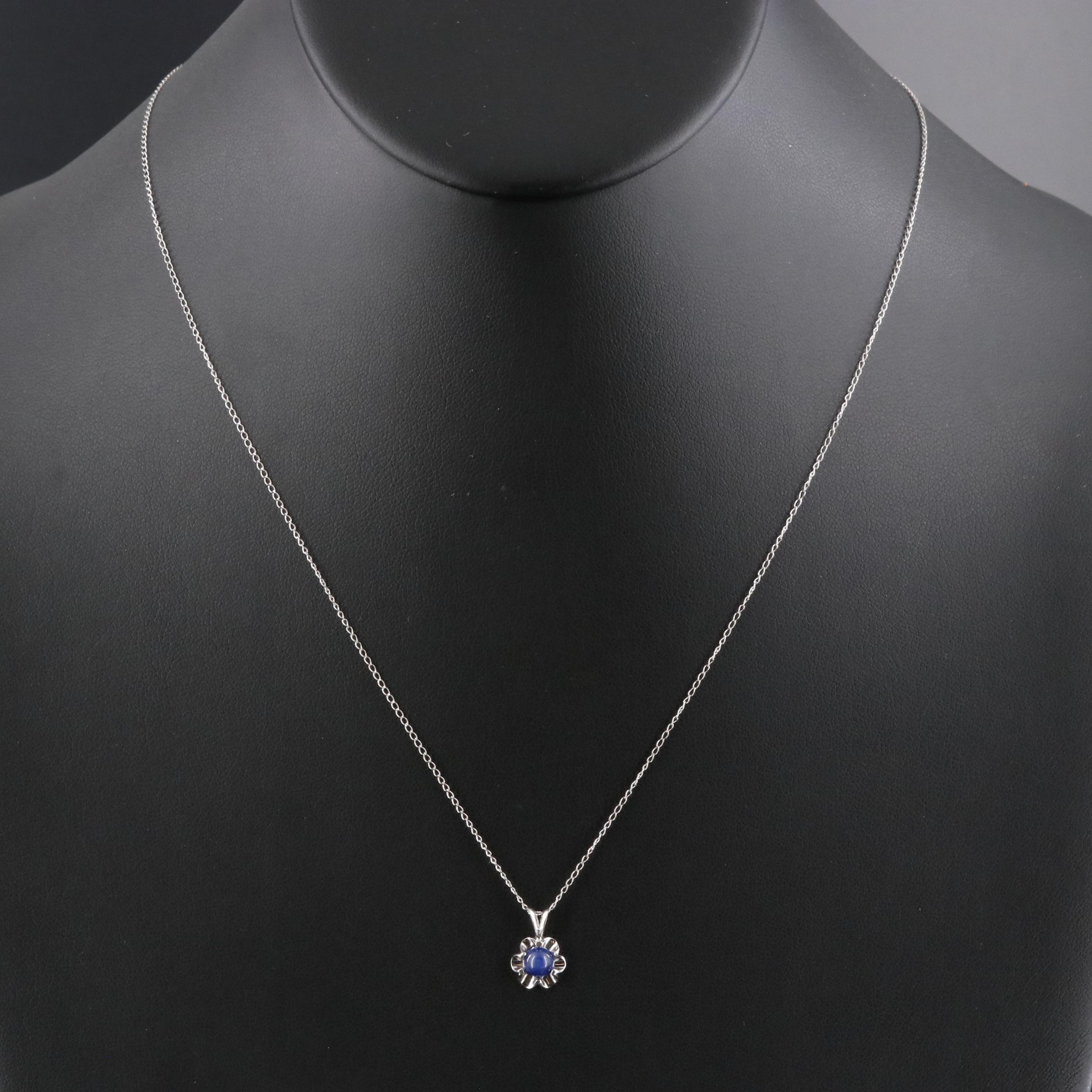 Vintage 14K Star Sapphire Pendant Necklace