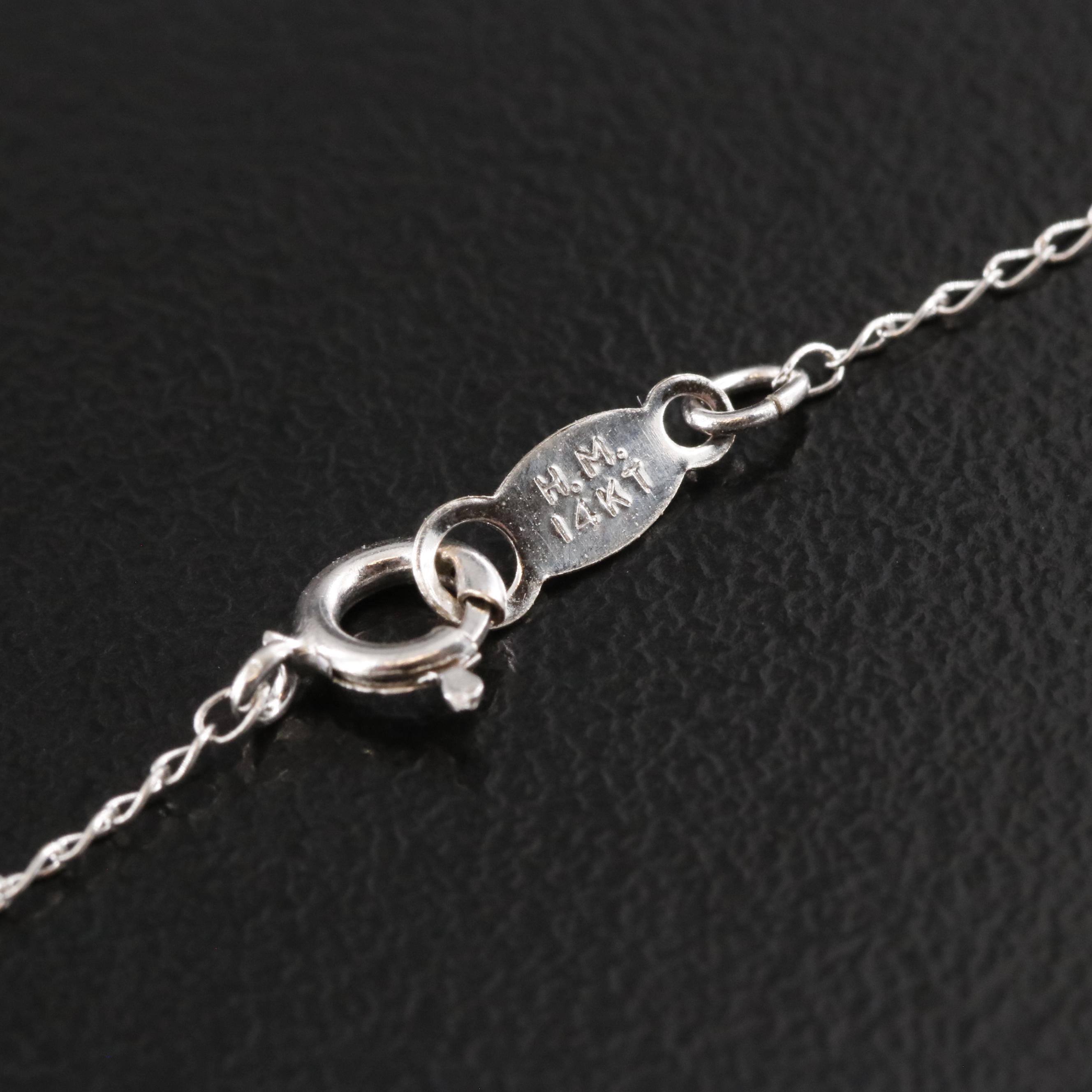 Vintage 14K Star Sapphire Pendant Necklace