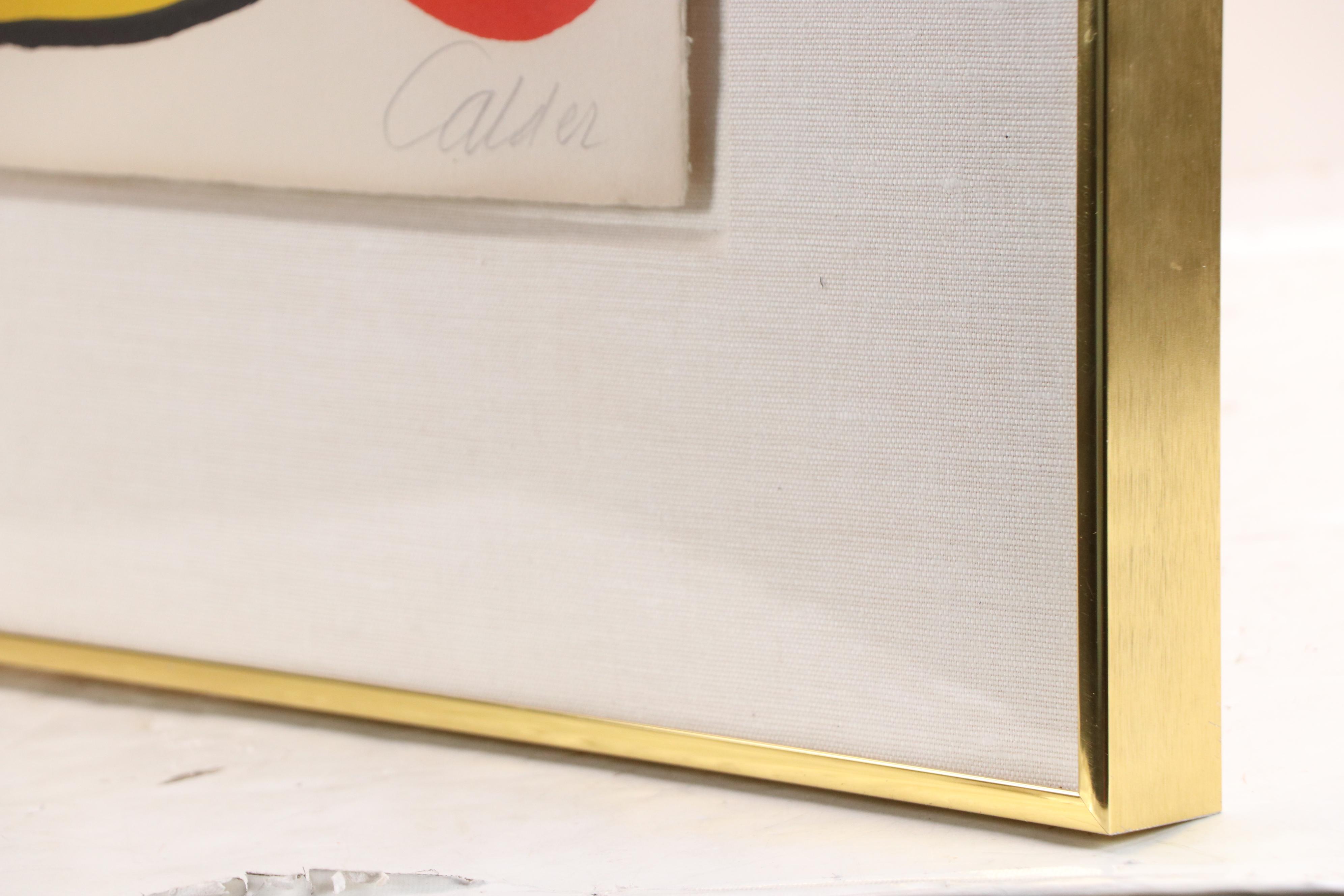 Alexander Calder Color Lithograph "Red and Blue Spiral," Circa 1970