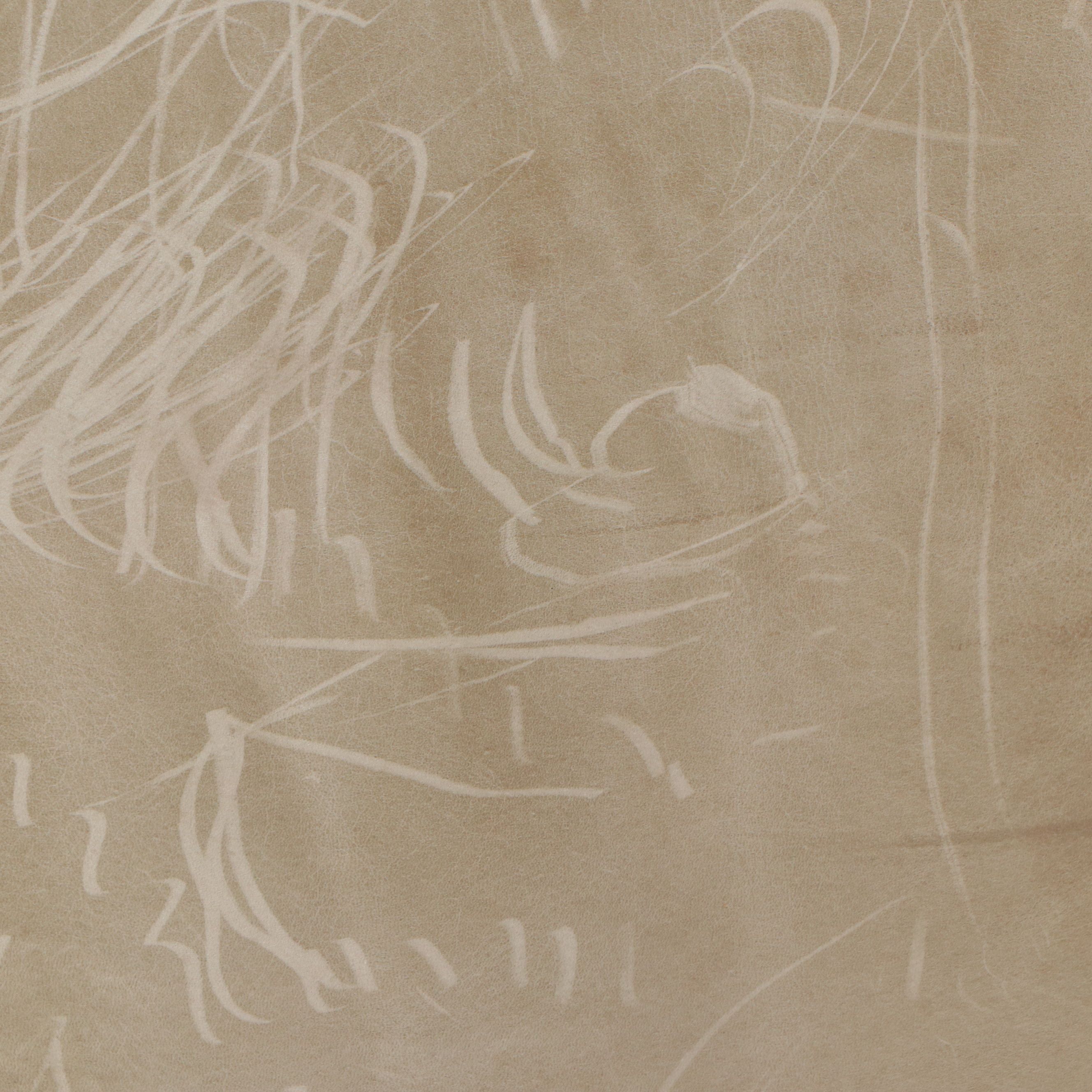 Baker Furniture Button Tufted Leather Slipper Chair, Late 20th Century