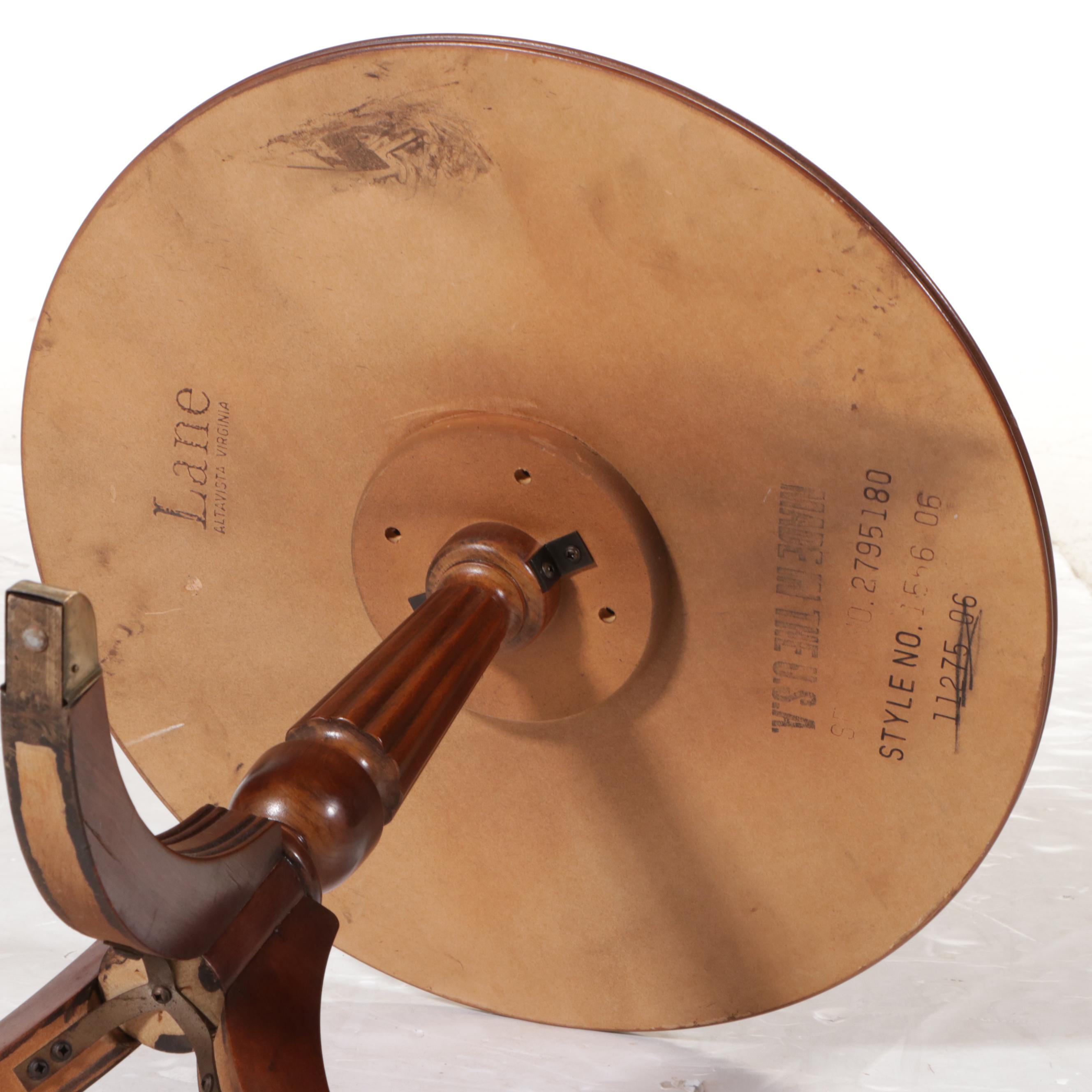 Duncan Phyfe Style Mahogany Pedestal Table, Late 20th Century