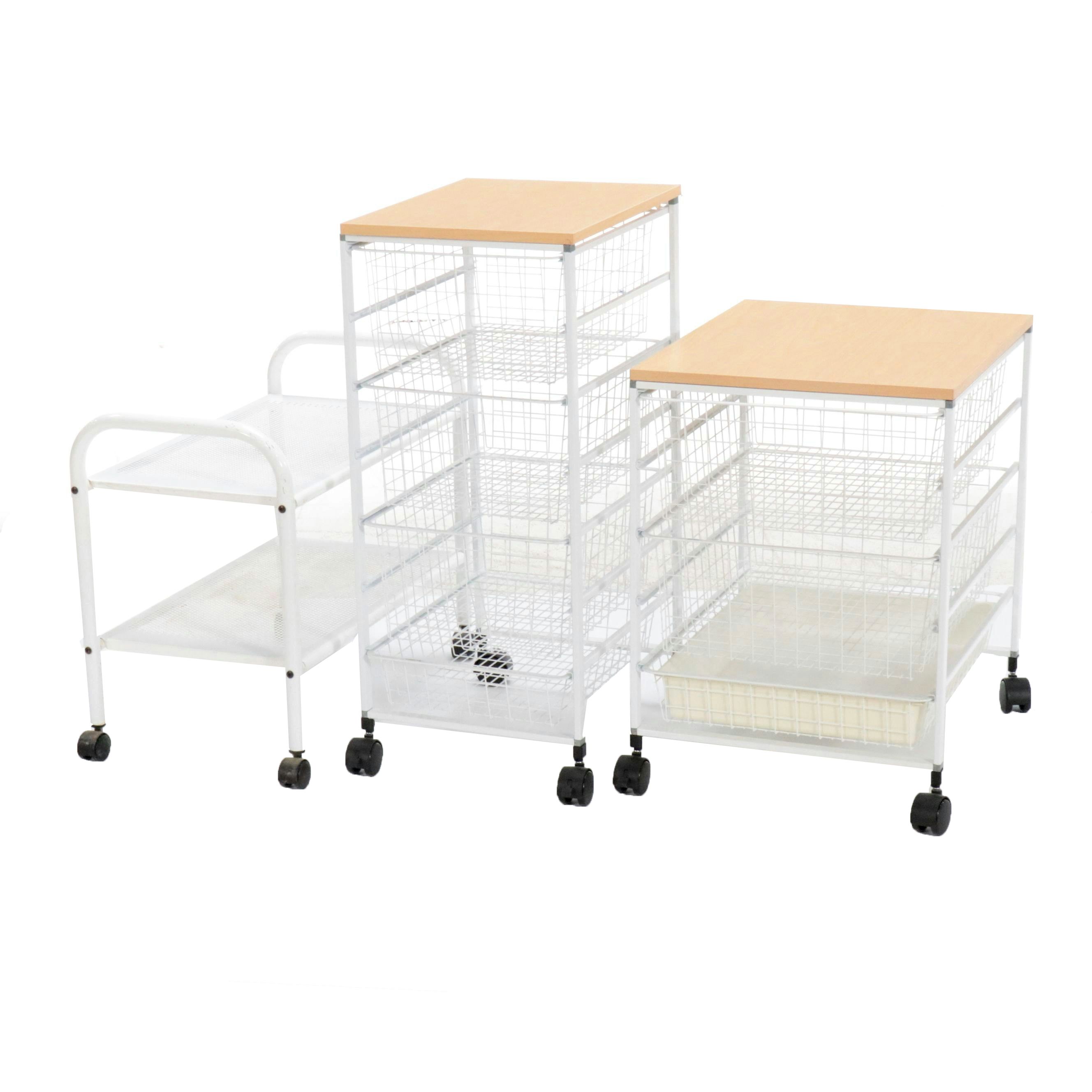 Contemporary Wood and Metal Closet Organization Furniture