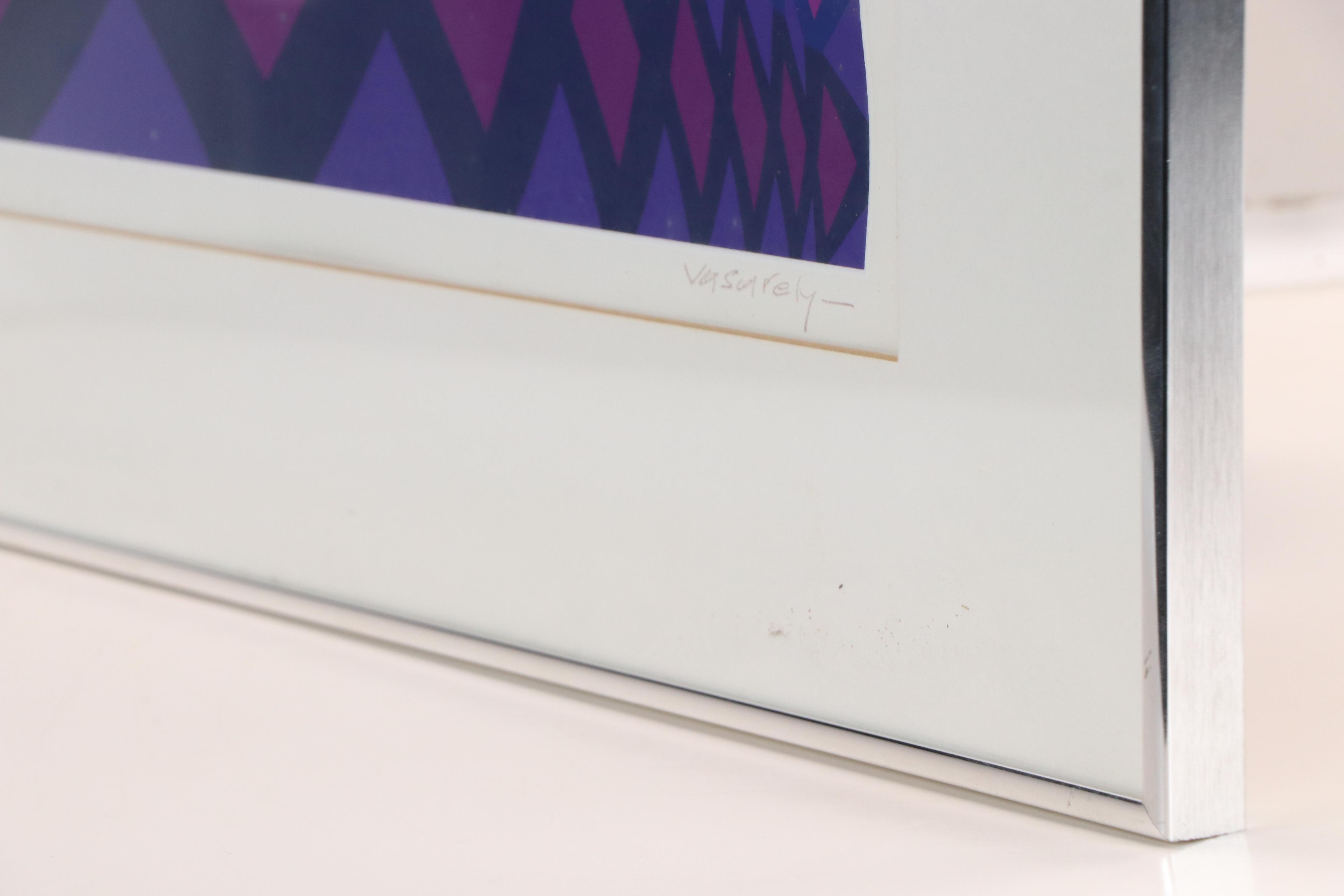 Victor Vasarely Op Art Serigraph "Reech," 1974