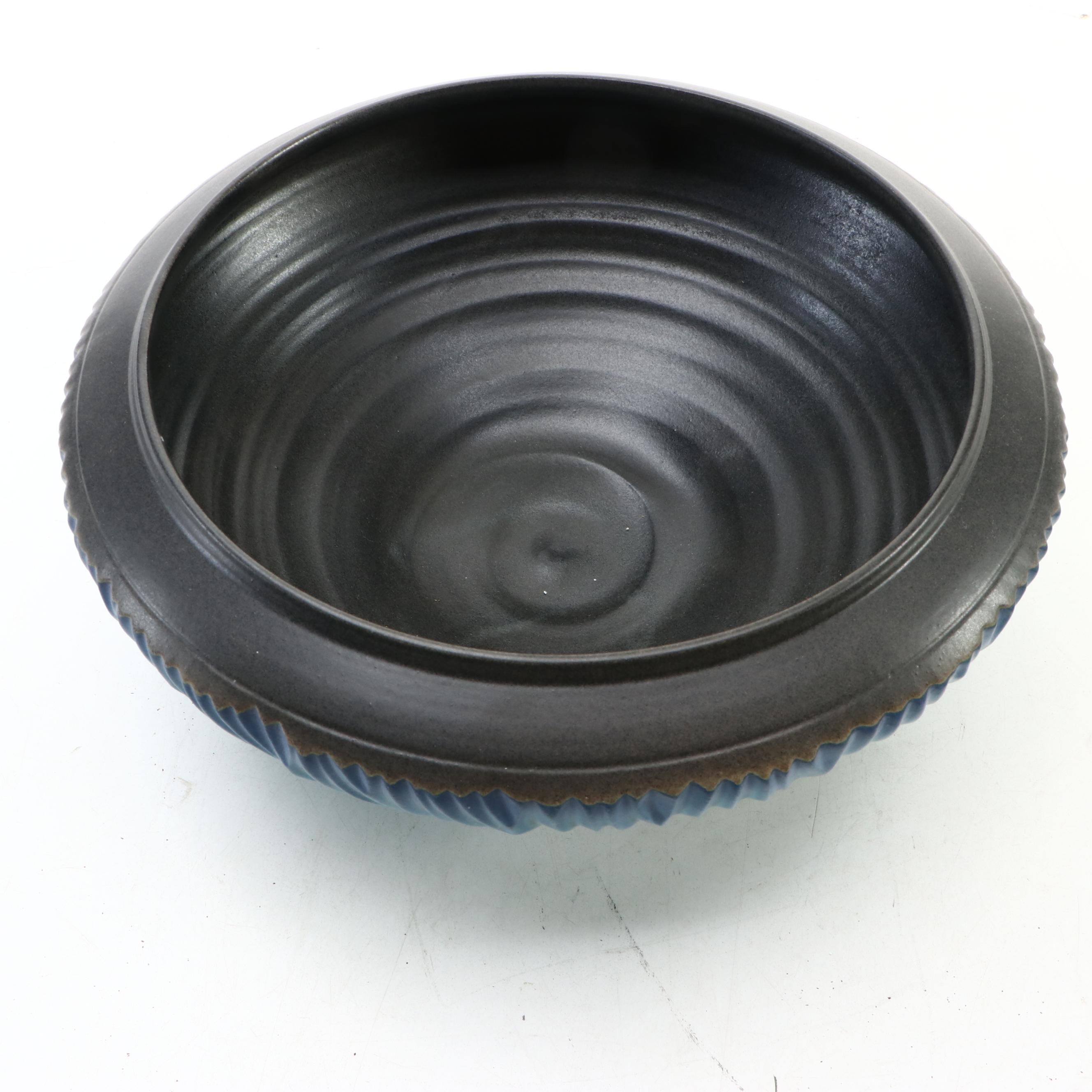 Artist Signed Ceramic Lidded Bowl