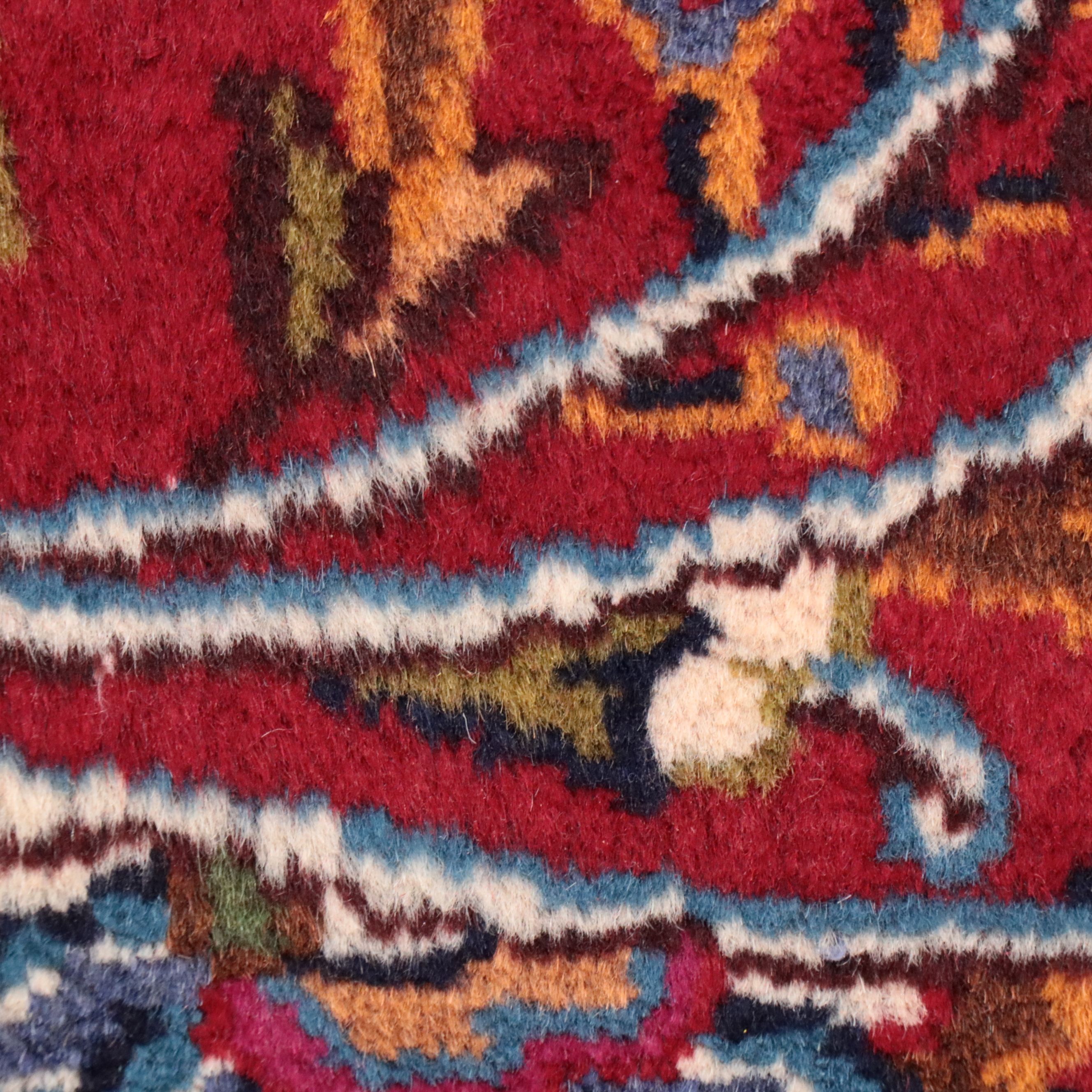 6'7 x 10' Hand-Knotted Persian Mashhad Area Rug