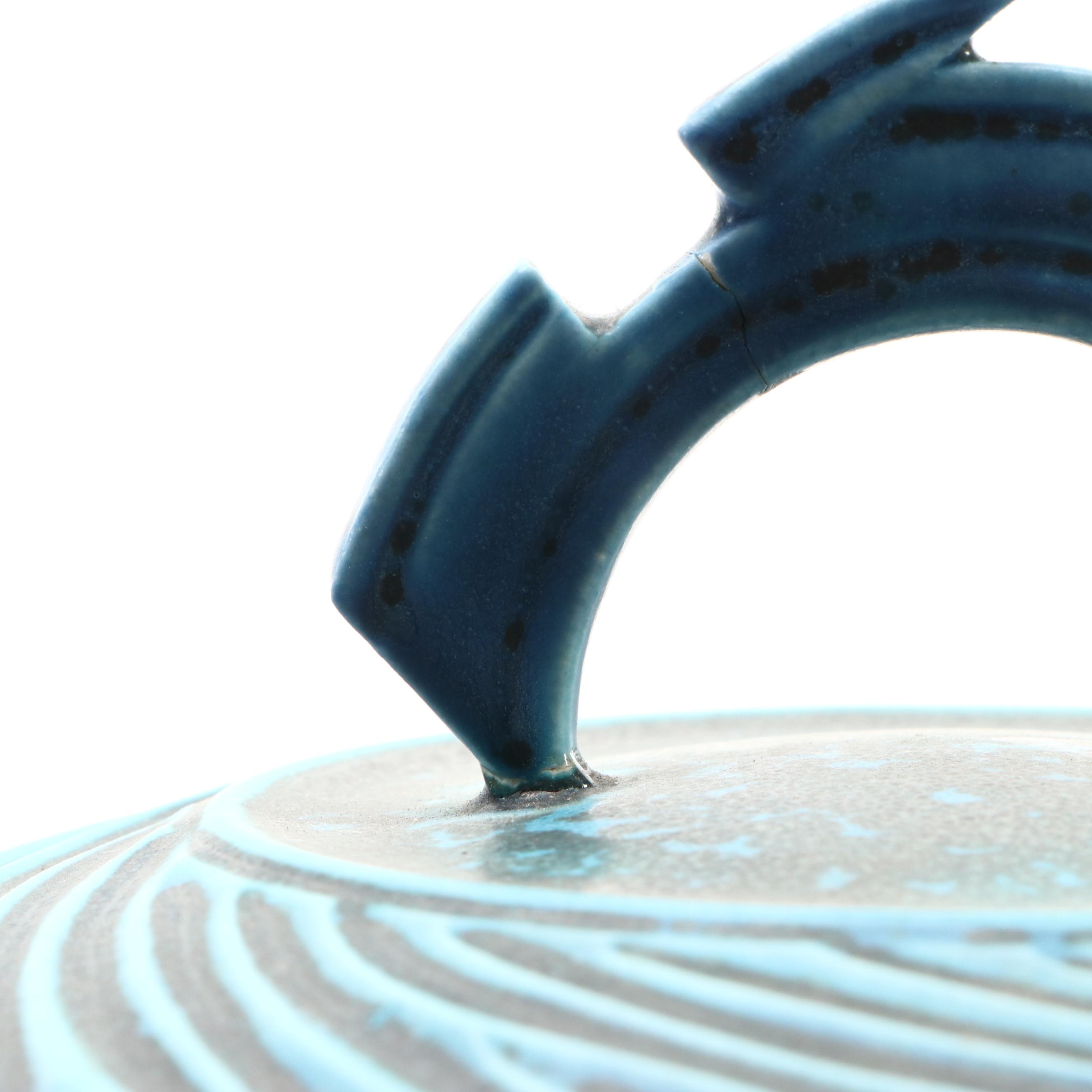 Artist Signed Ceramic Lidded Bowl