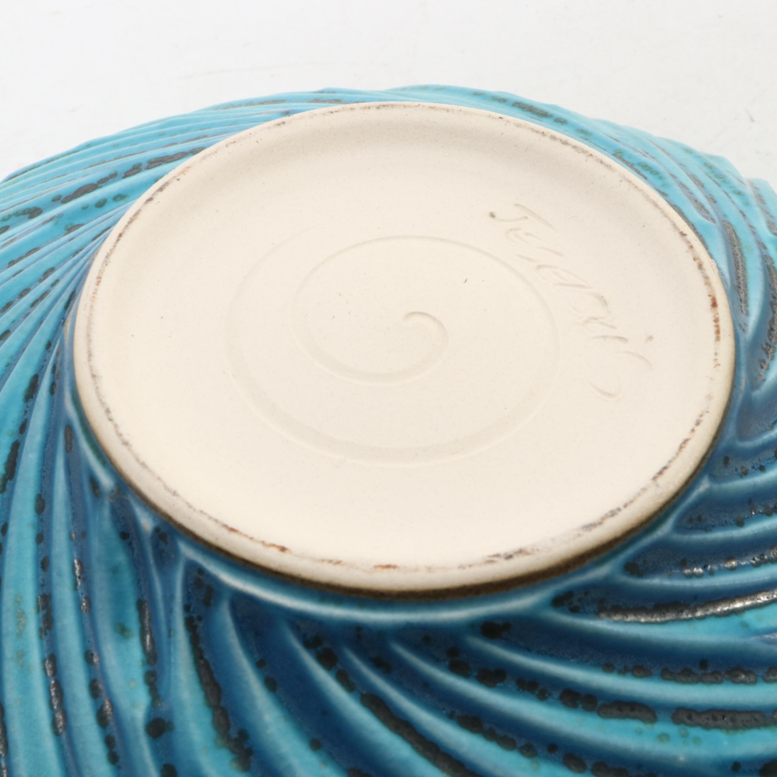 Artist Signed Ceramic Lidded Bowl