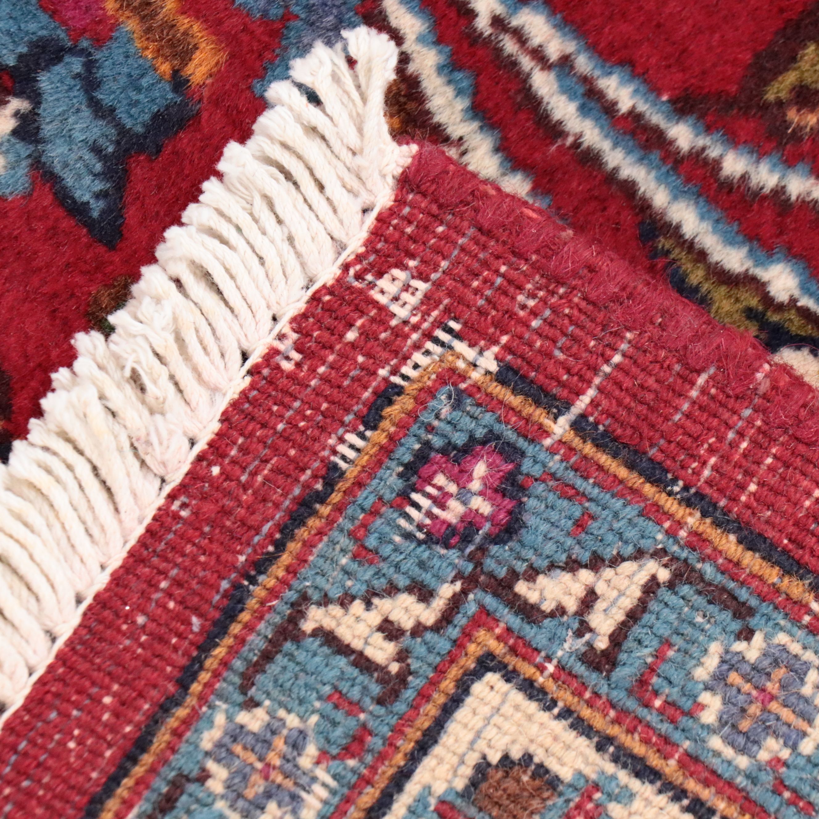 6'7 x 10' Hand-Knotted Persian Mashhad Area Rug