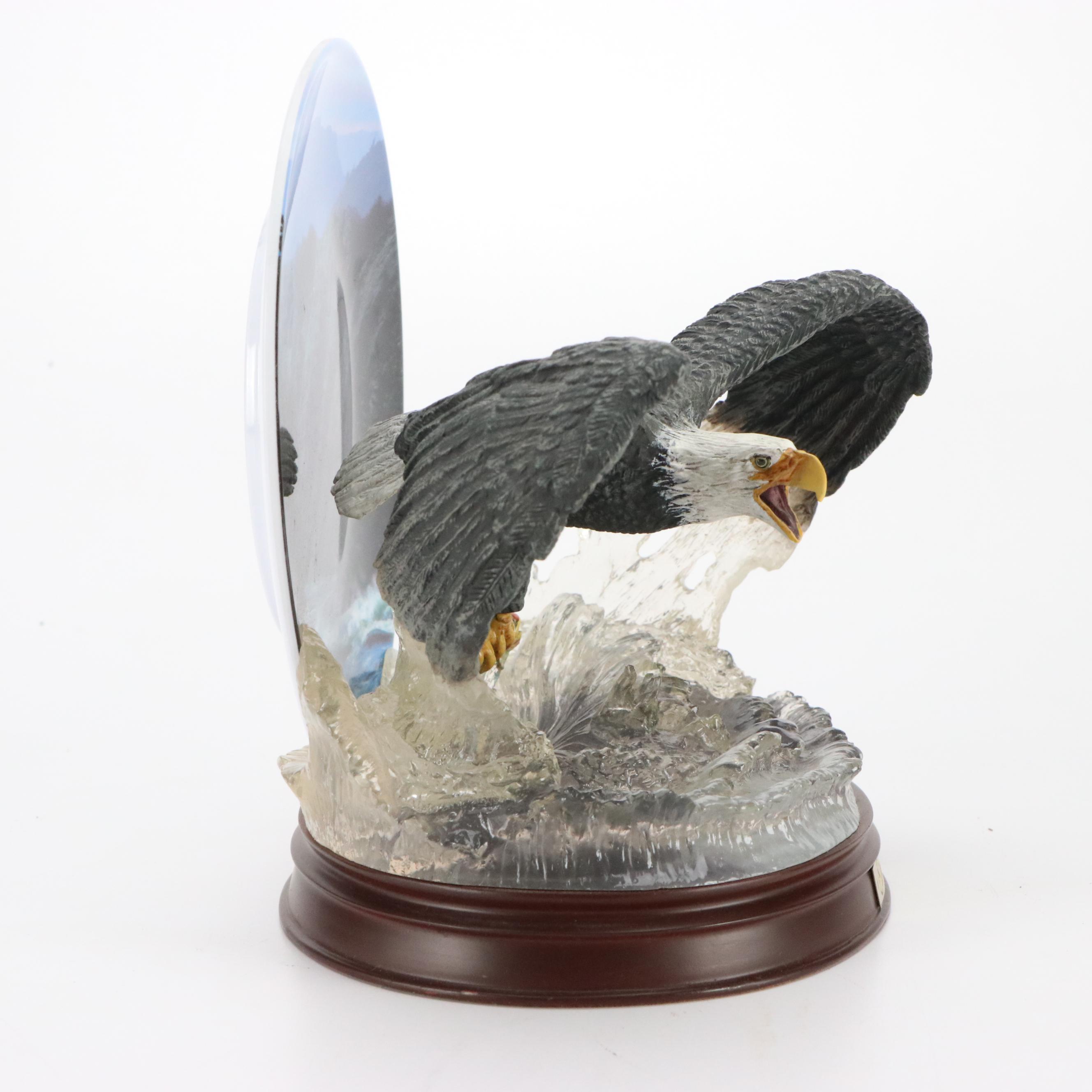 Bradford "Silent Strike" Limited Eagle Sculpture with Herco Flying Eagle Clock