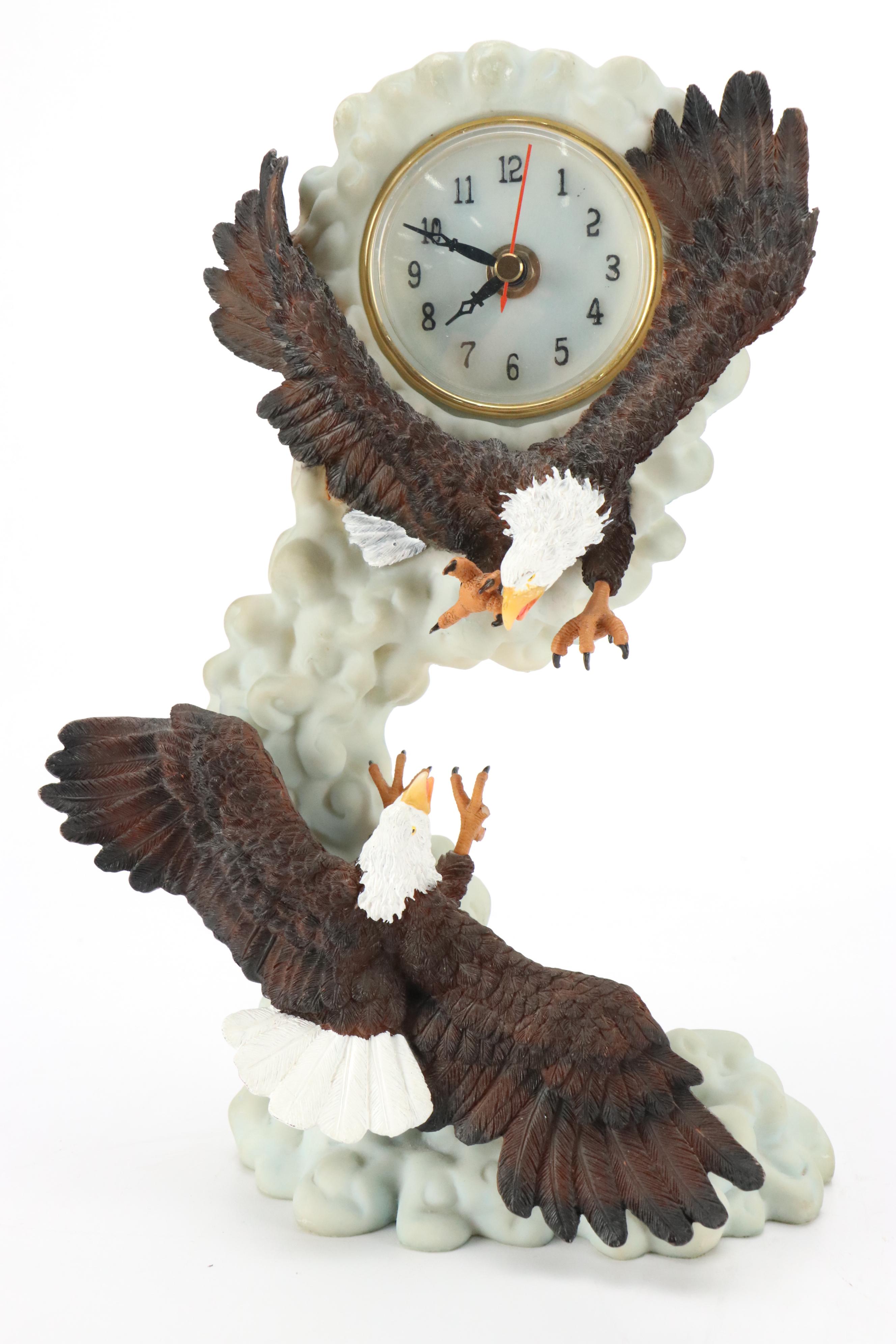 Bradford "Silent Strike" Limited Eagle Sculpture with Herco Flying Eagle Clock