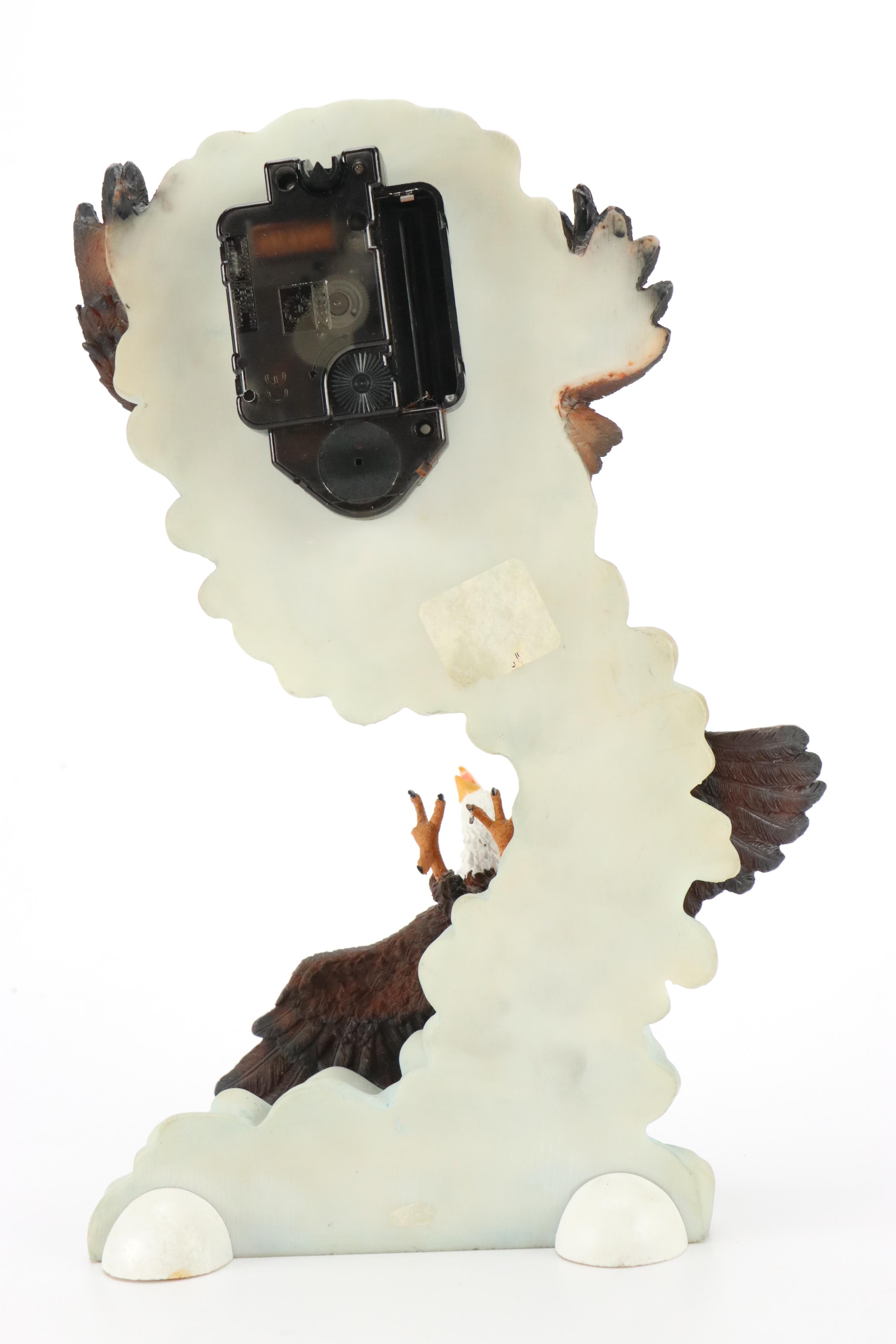 Bradford "Silent Strike" Limited Eagle Sculpture with Herco Flying Eagle Clock