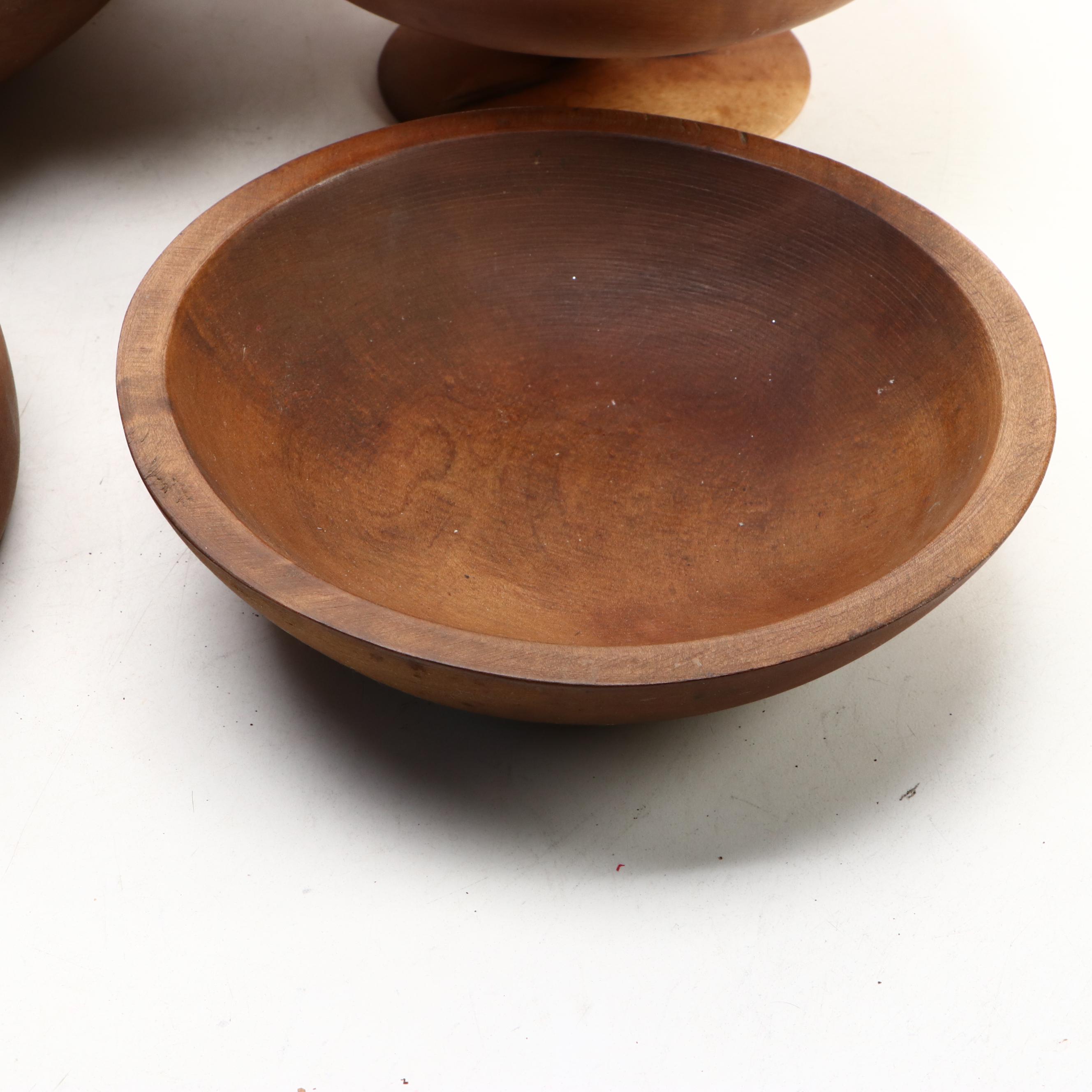 Dansk Teak with Other Wooden Serving Bowls, Mid to Late 20th Century