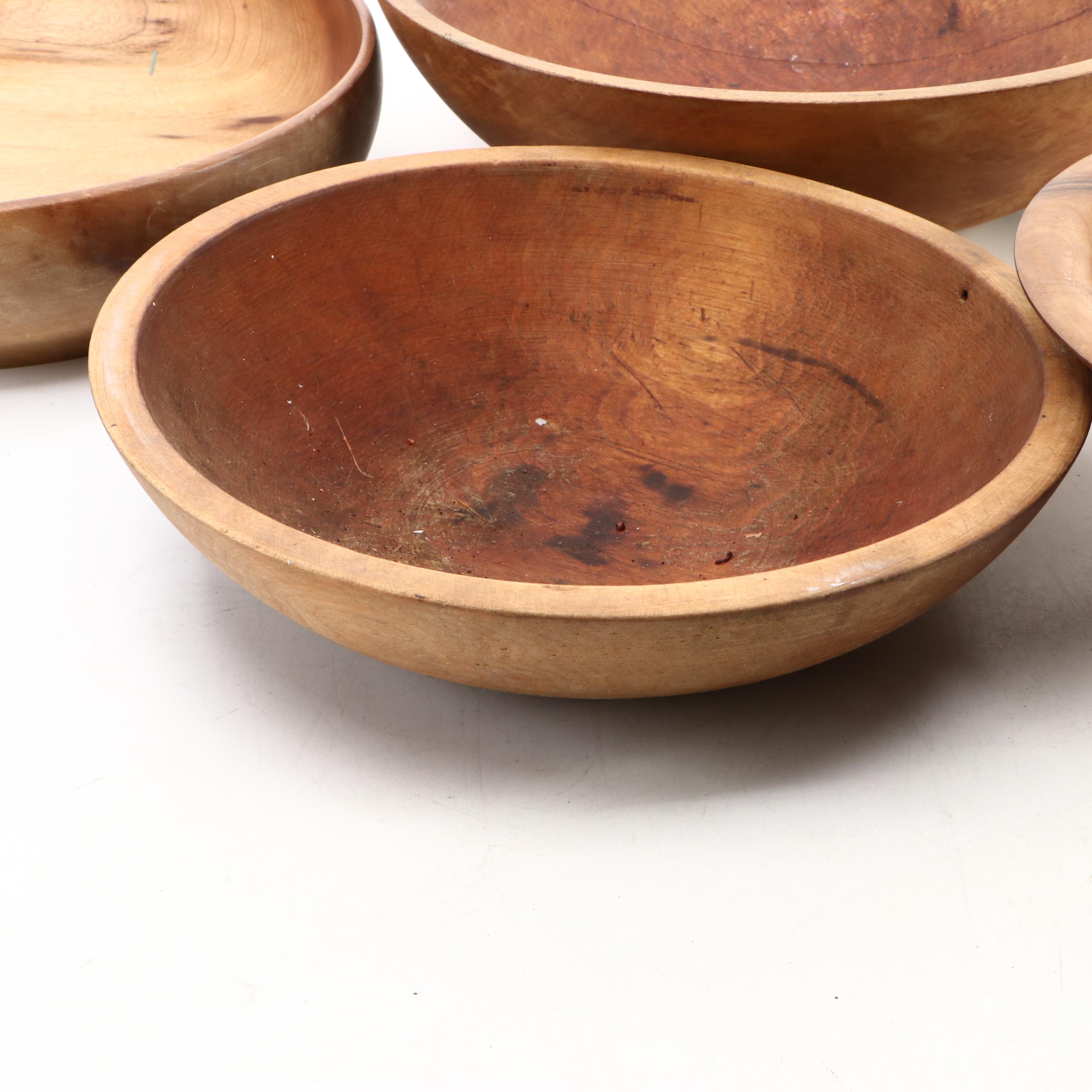 Dansk Teak with Other Wooden Serving Bowls, Mid to Late 20th Century