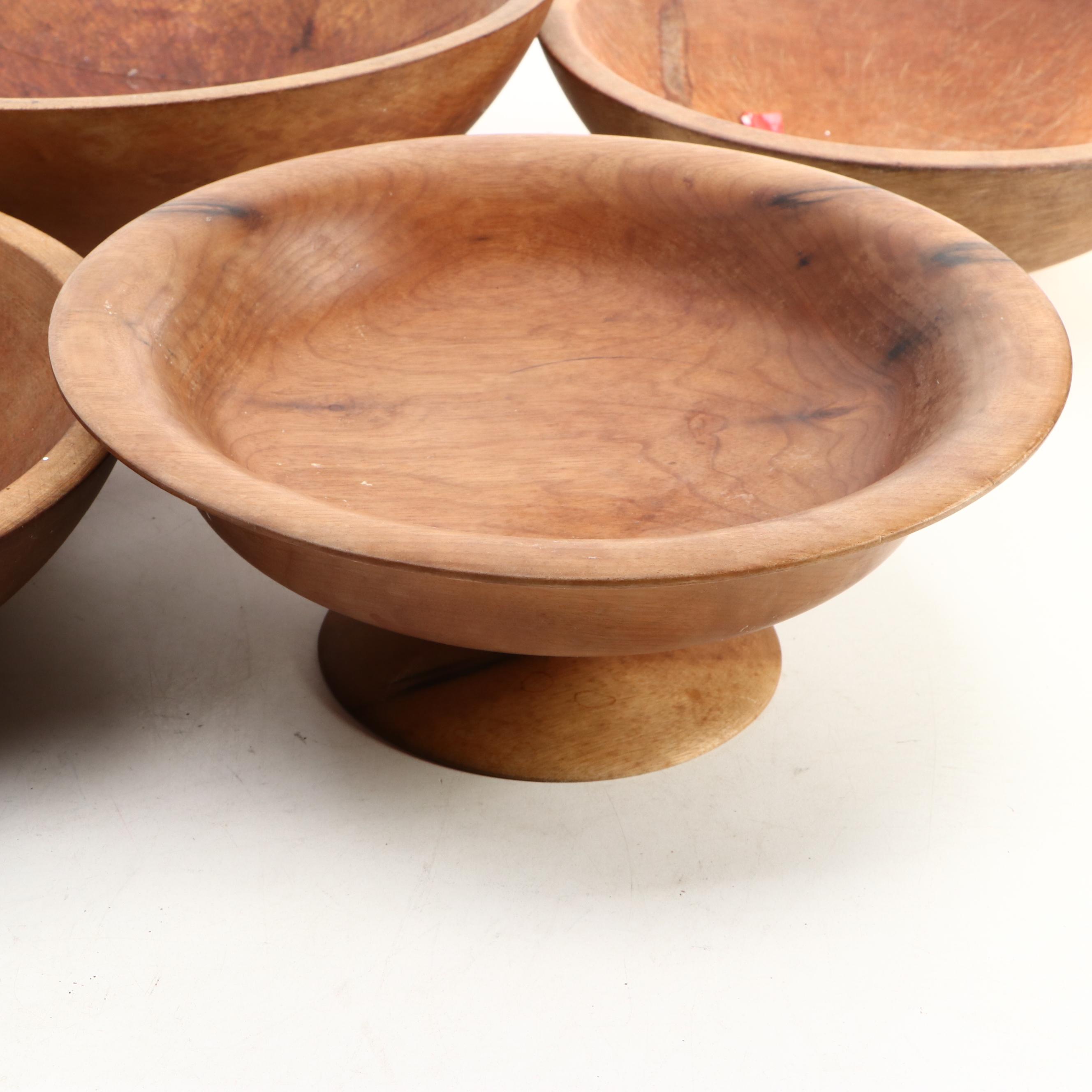 Dansk Teak with Other Wooden Serving Bowls, Mid to Late 20th Century