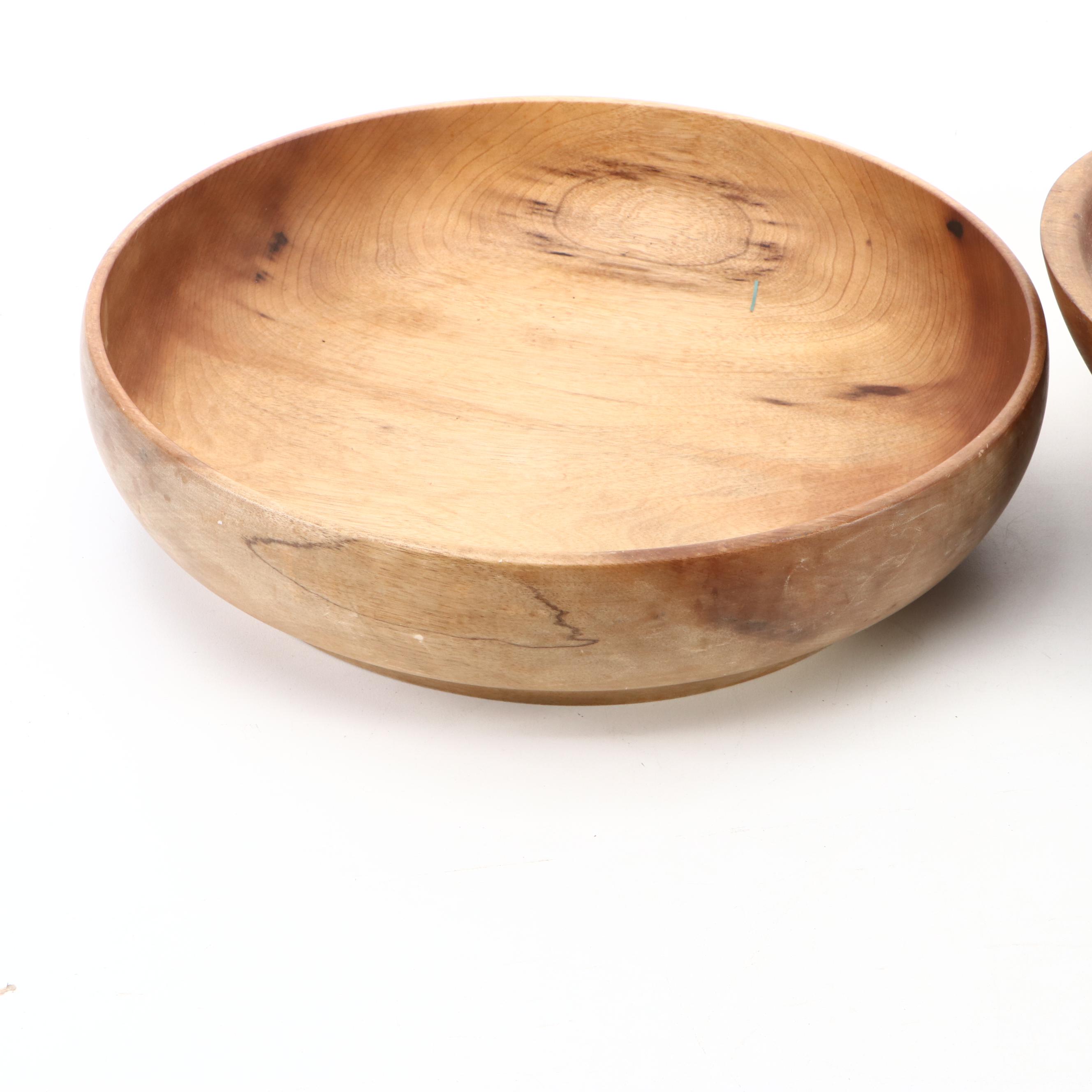 Dansk Teak with Other Wooden Serving Bowls, Mid to Late 20th Century